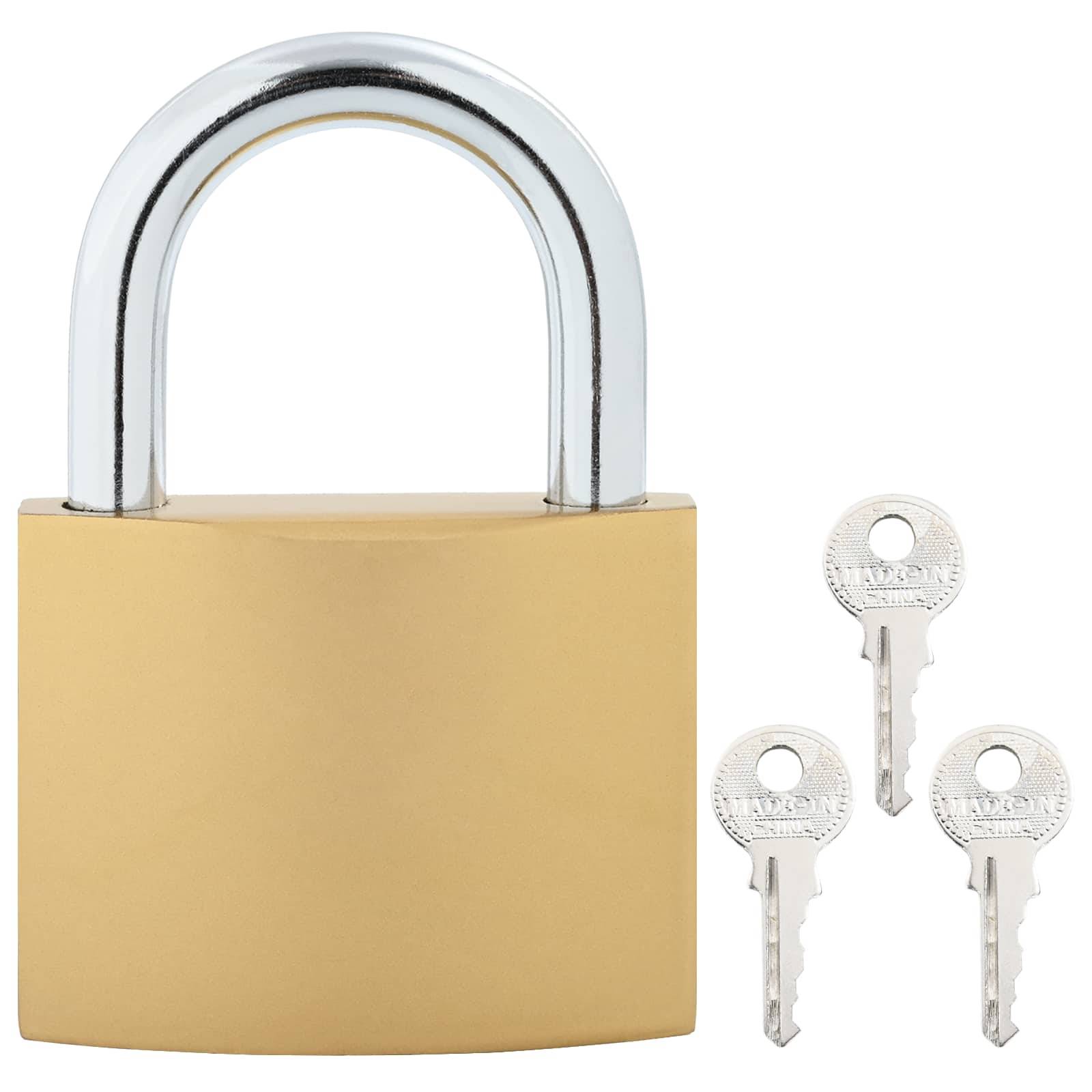 vidaXL U Schloss mit Schlüsseln 2 pcs Messing Eisen