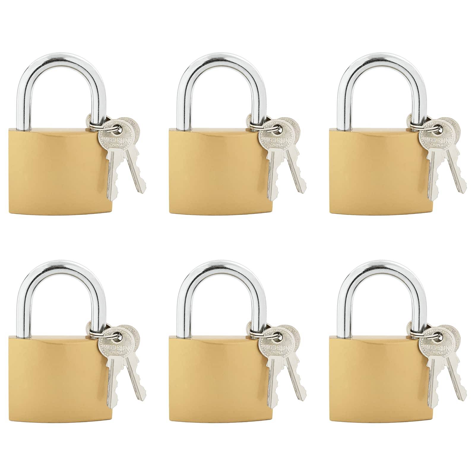 vidaXL U Schloss mit Schlüsseln 6 pcs Messing Eisen