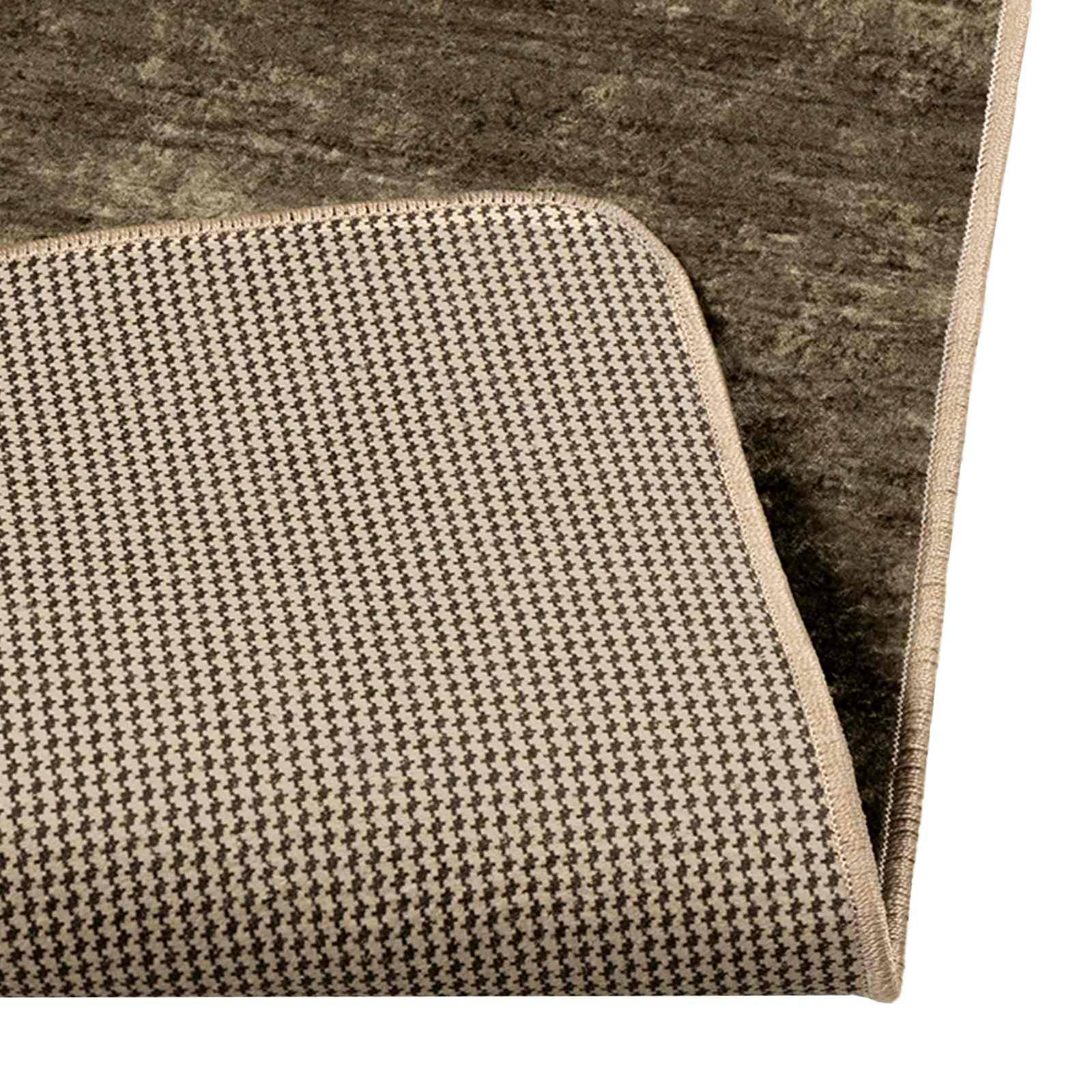 vidaXL Teppichläufer MARSA Waldgrün 150 x 100 cm Polyester und PVC