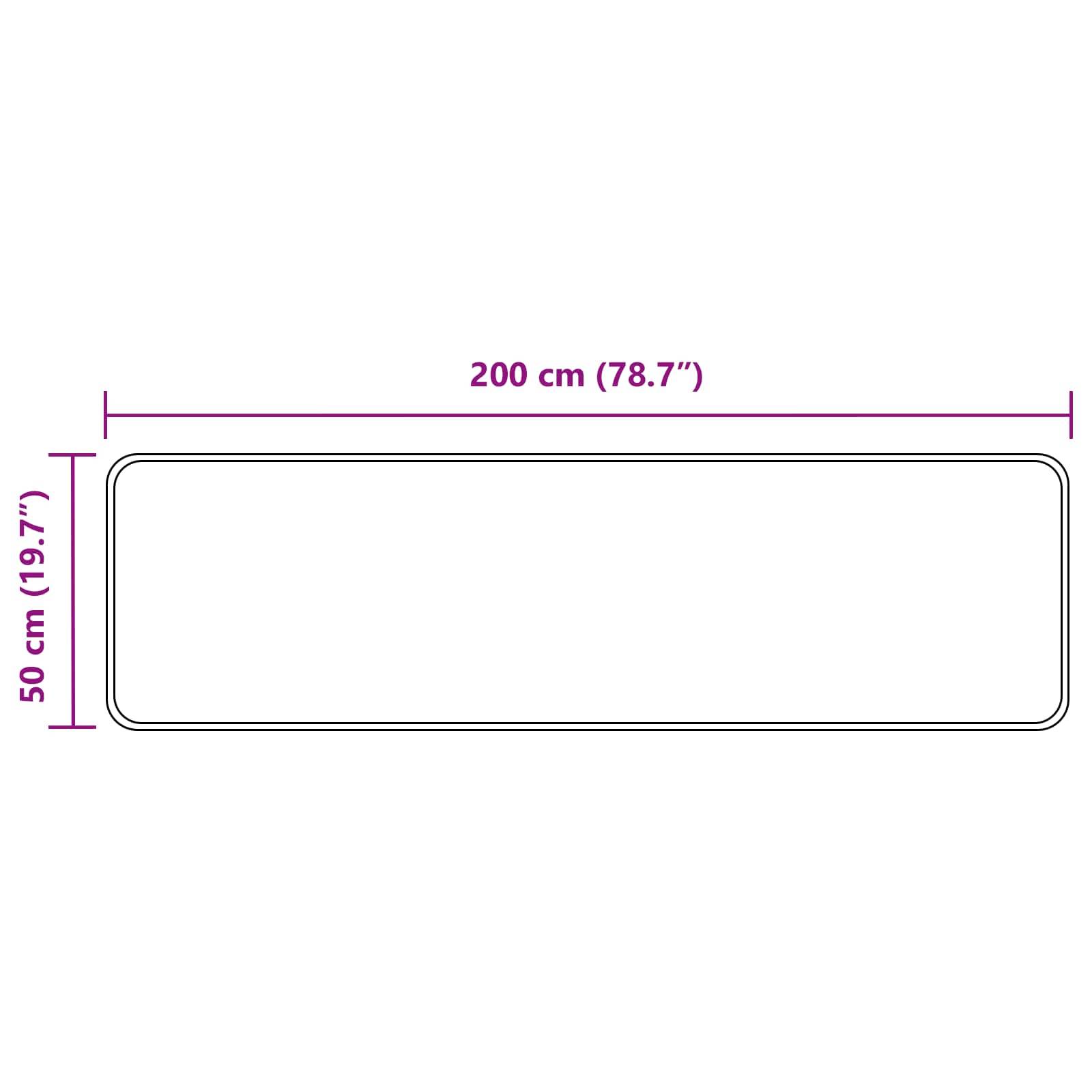 vidaXL Teppichläufer MARSA Gelb 50 x 200 cm Polyester und PVC
