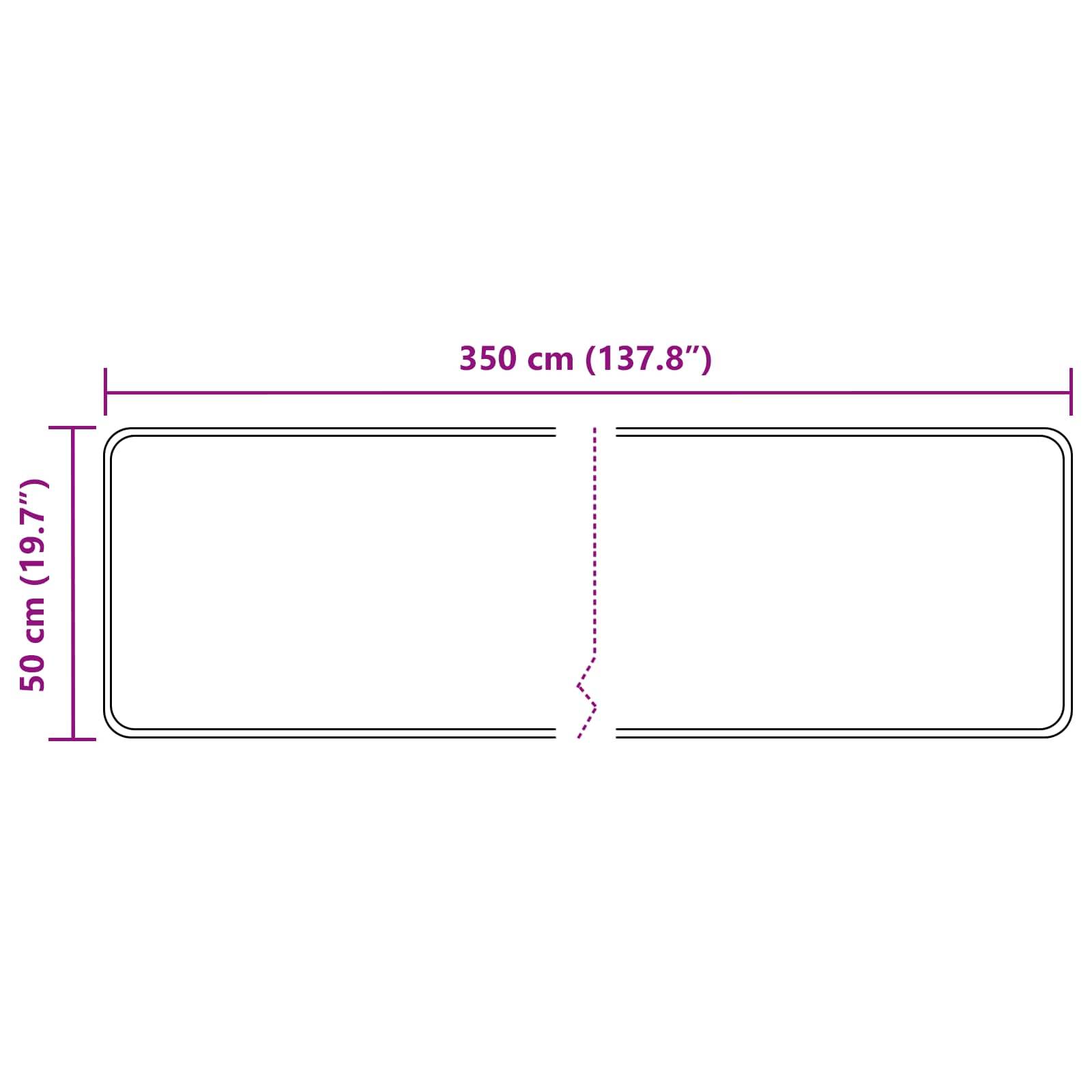 vidaXL Teppichläufer MARSA Gelb 50 x 350 cm Polyester und PVC