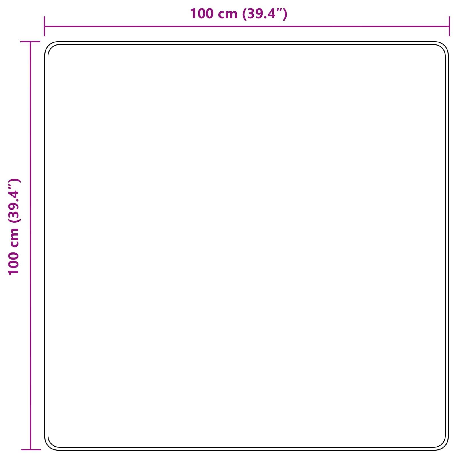 vidaXL Teppichläufer MARSA Mehrfarbig 100 x 100 cm Polyester und PVC