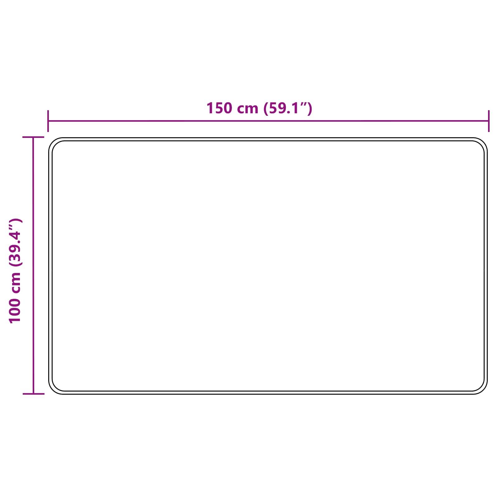 vidaXL Teppichläufer MARSA Mehrfarbig 150 x 100 cm Polyester und PVC