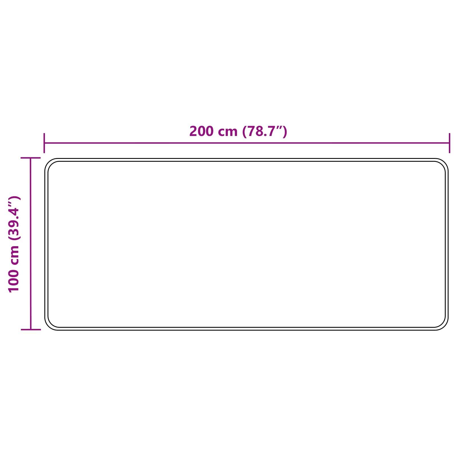 vidaXL Teppichläufer MARSA Beige 100 x 200 cm Polyester und PVC