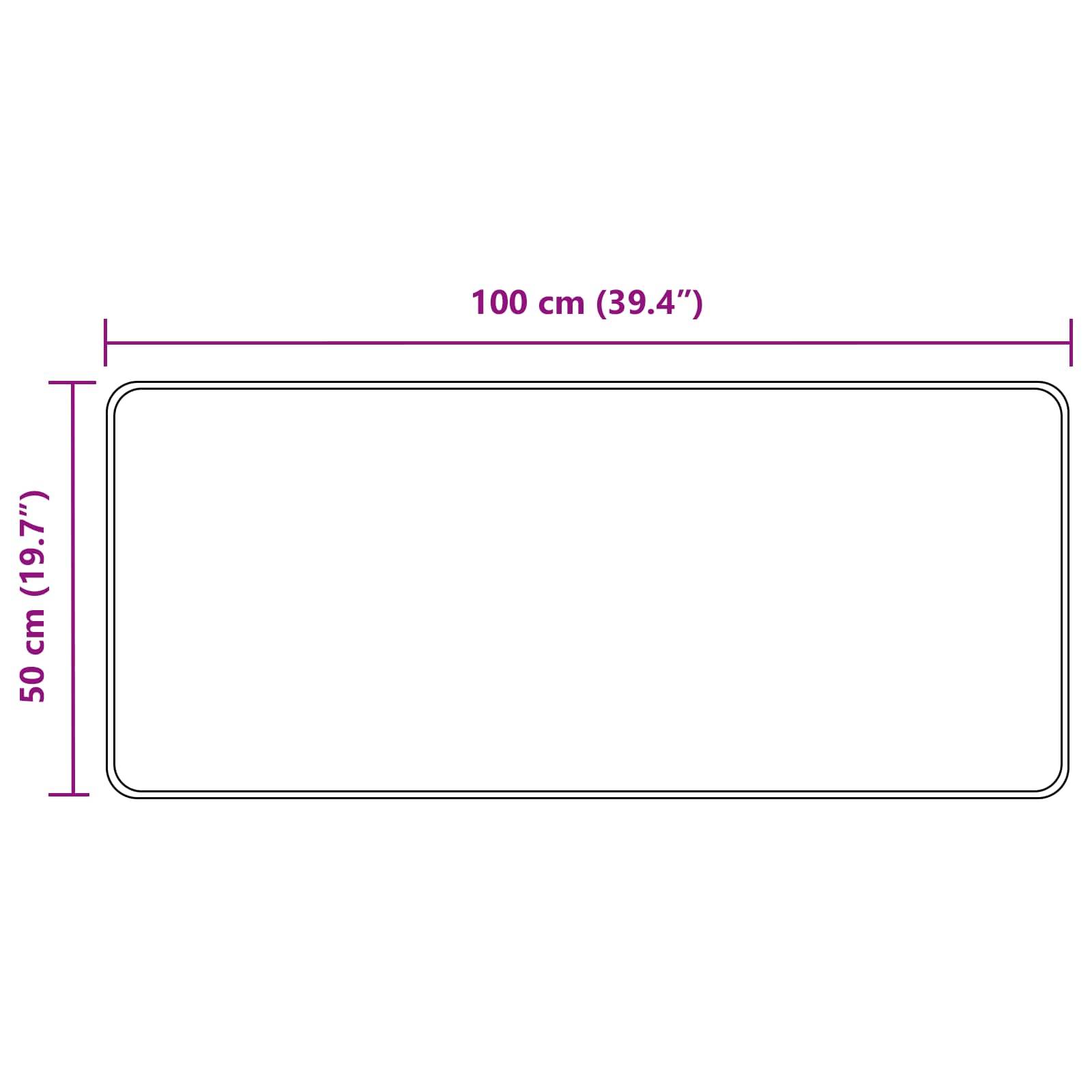 vidaXL Teppichläufer MARSA Anthrazit 100 x 50 cm Polyester und PVC