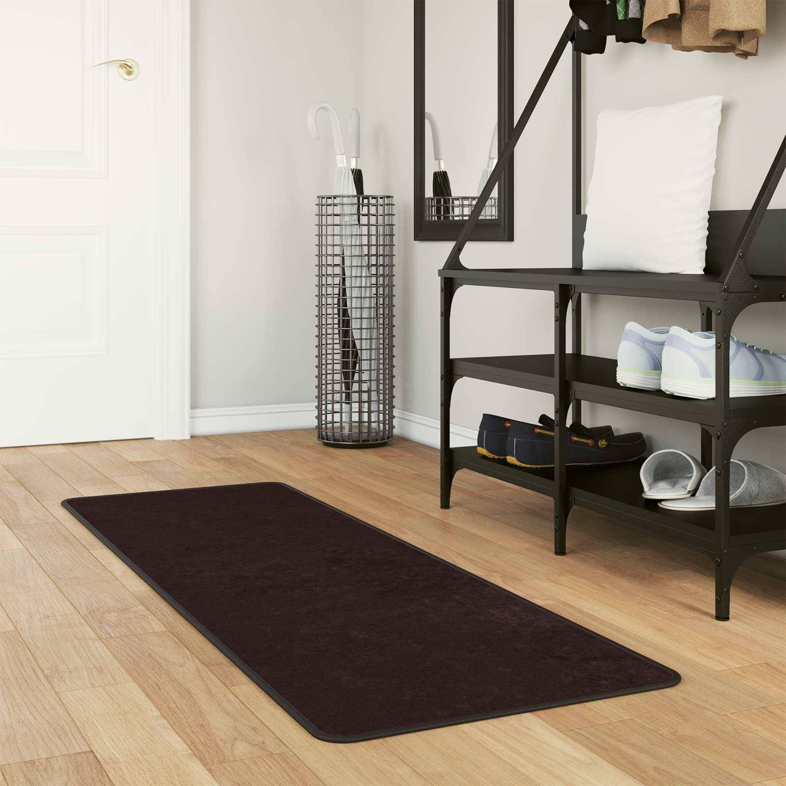 vidaXL Teppichläufer MARSA Anthrazit 100 x 50 cm Polyester und PVC