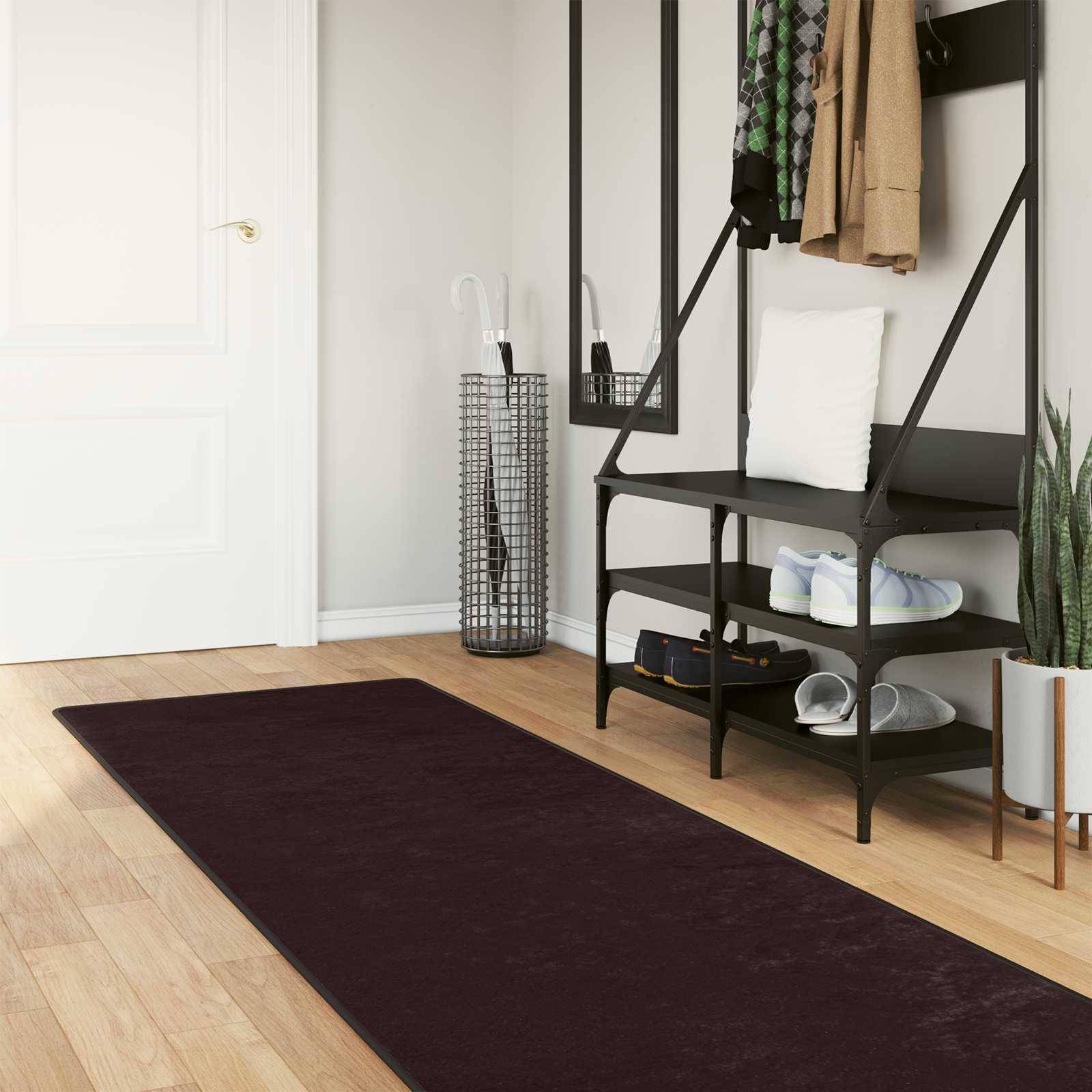 vidaXL Teppichläufer MARSA Anthrazit 450 x 80 cm Polyester und PVC