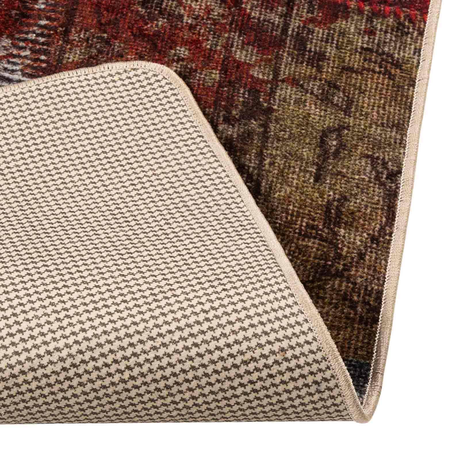 vidaXL Teppichläufer MARSA Mehrfarbig 100 x 100 cm Polyester und PVC