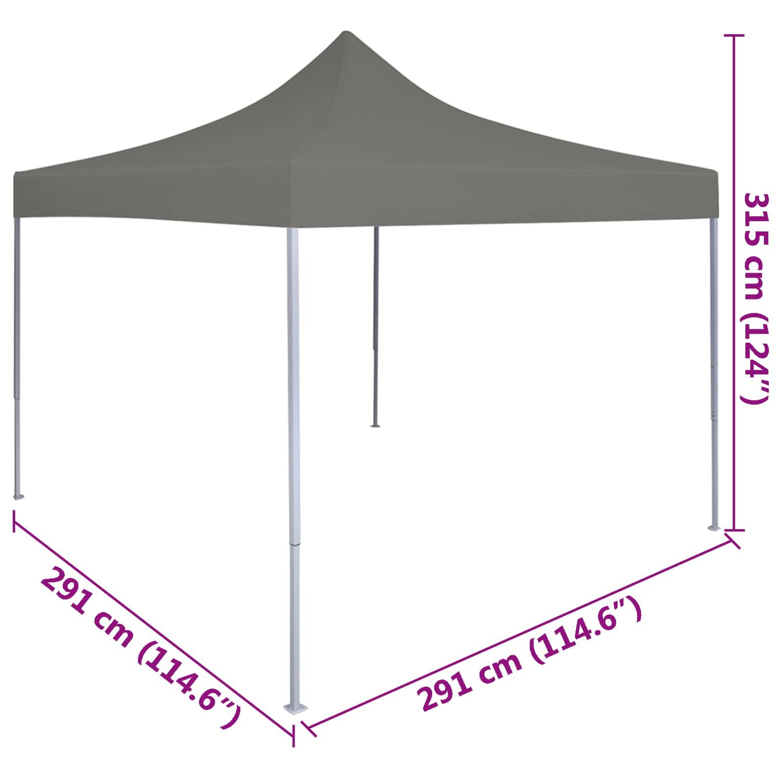 vidaXL Party-Zelt Anthrazit 291 x 291 x 315 cm Oxford-Stoff