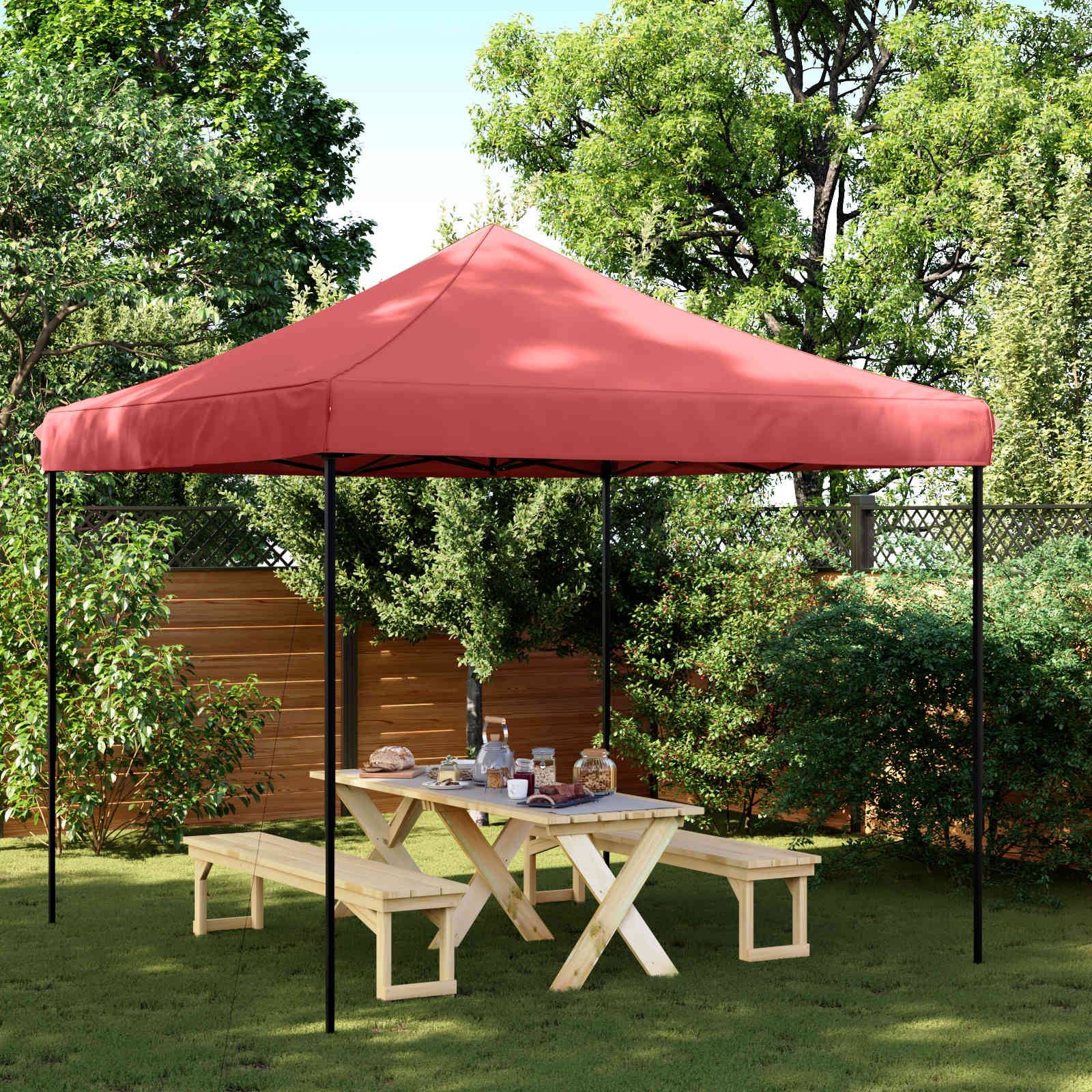 vidaXL Party-Zelt Bordeauxrot 292 x 292 x 315 cm Oxford-Stoff