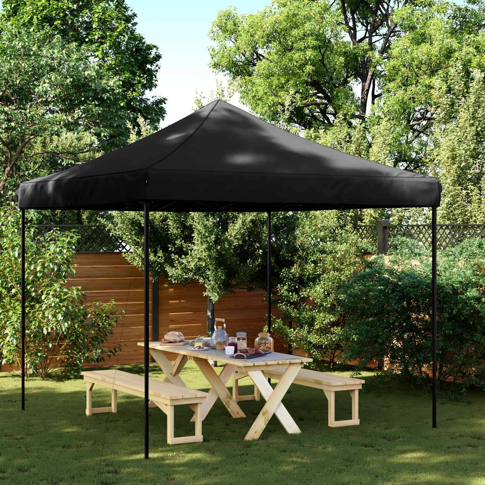 vidaXL Party-Zelt Schwarz 292 x 292 x 315 cm Oxford-Stoff