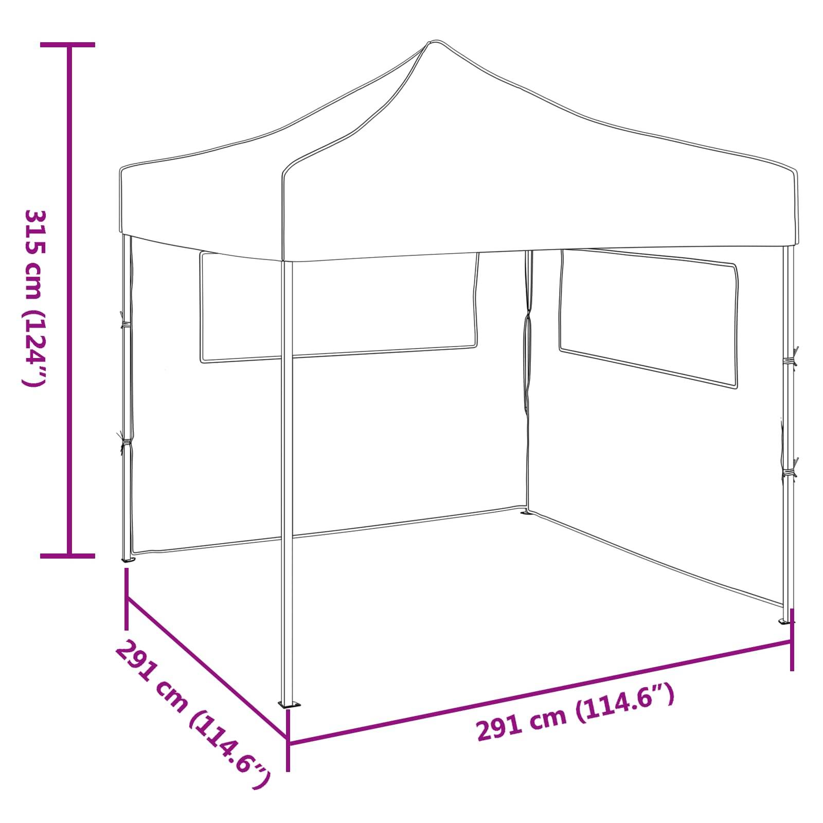 vidaXL Party-Zelt Grün 292 x 292 x 315 cm Oxford-Stoff