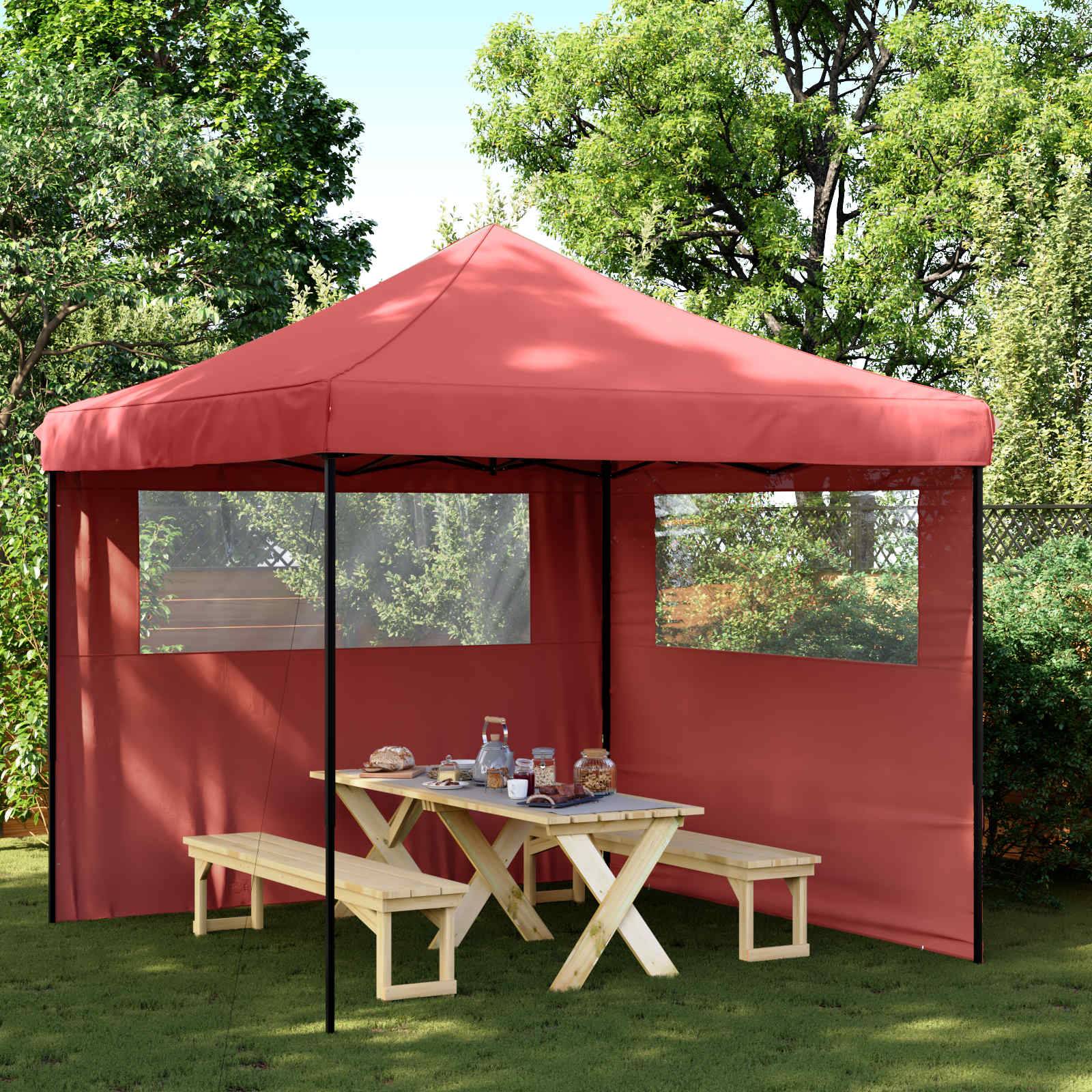 vidaXL Party-Zelt Bordeauxrot 292 x 292 x 315 cm Oxford-Stoff