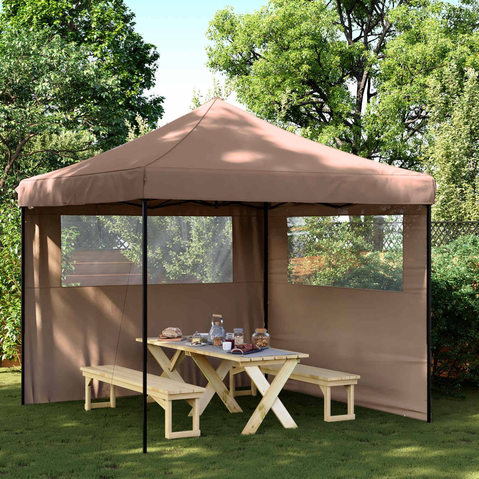 vidaXL Party-Zelt Braun 292 x 292 x 315 cm Oxford-Stoff