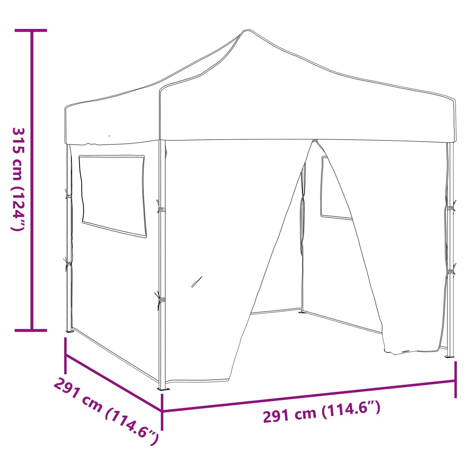 vidaXL Party-Zelt Anthrazit 291 x 291 x 315 cm Oxford-Stoff