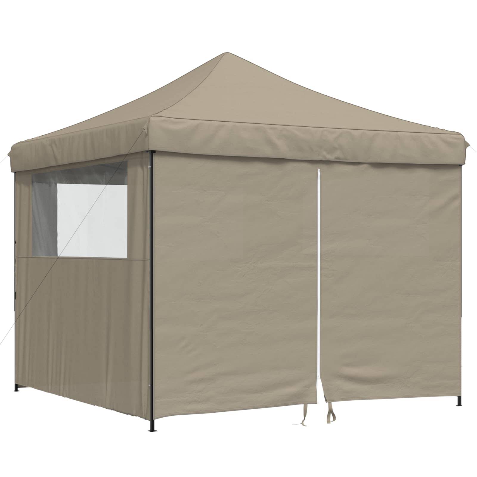 vidaXL Party-Zelt Taupe 292 x 292 x 315 cm Oxford-Stoff