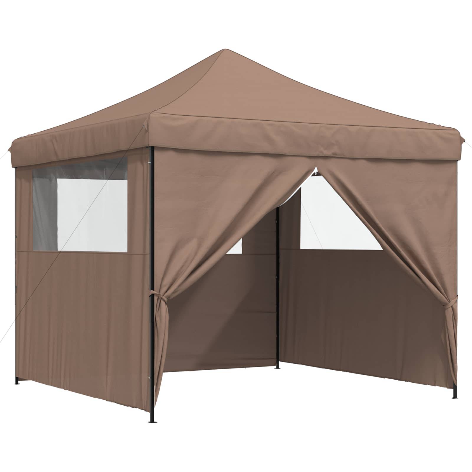 vidaXL Party-Zelt Braun 292 x 292 x 315 cm Oxford-Stoff