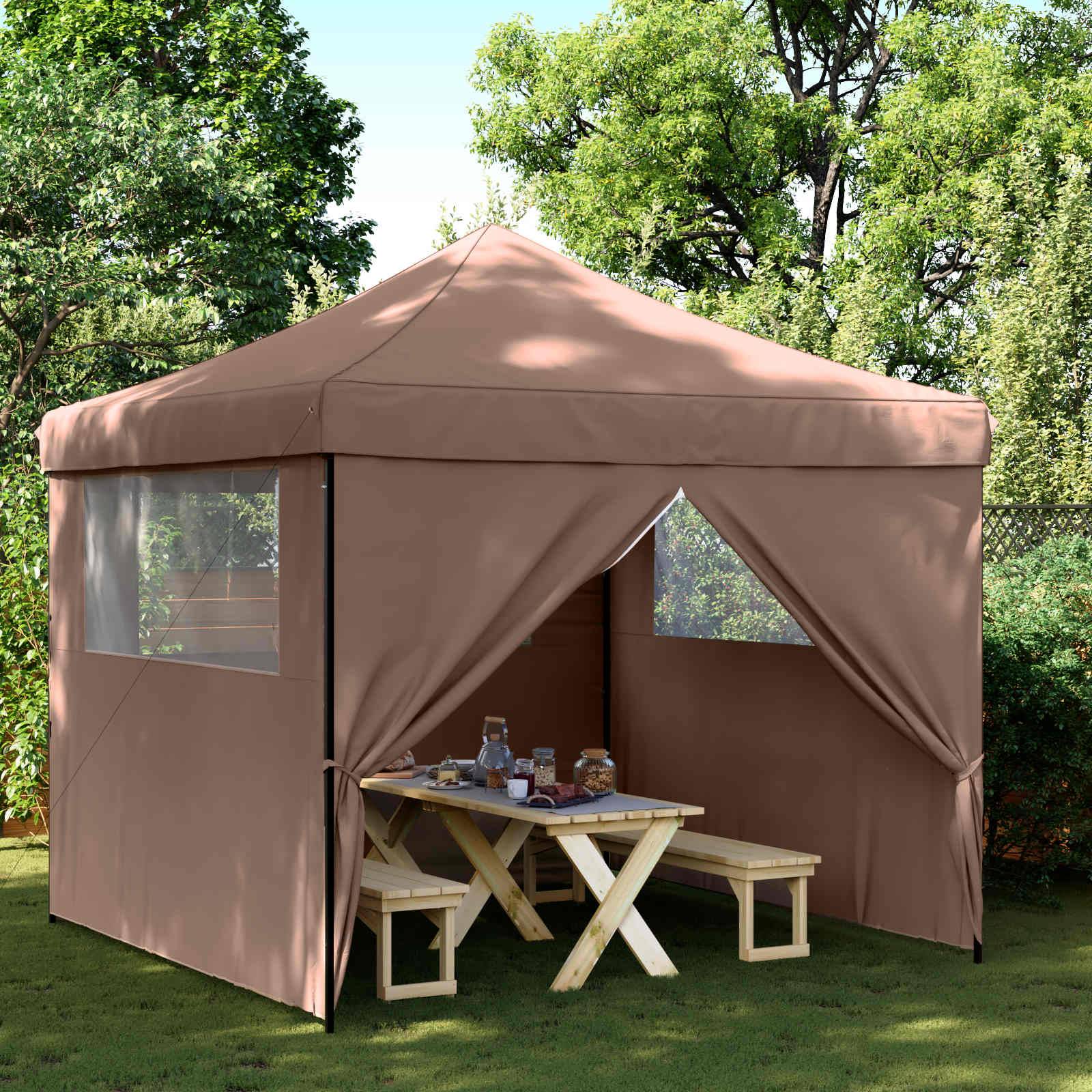vidaXL Party-Zelt Braun 292 x 292 x 315 cm Oxford-Stoff