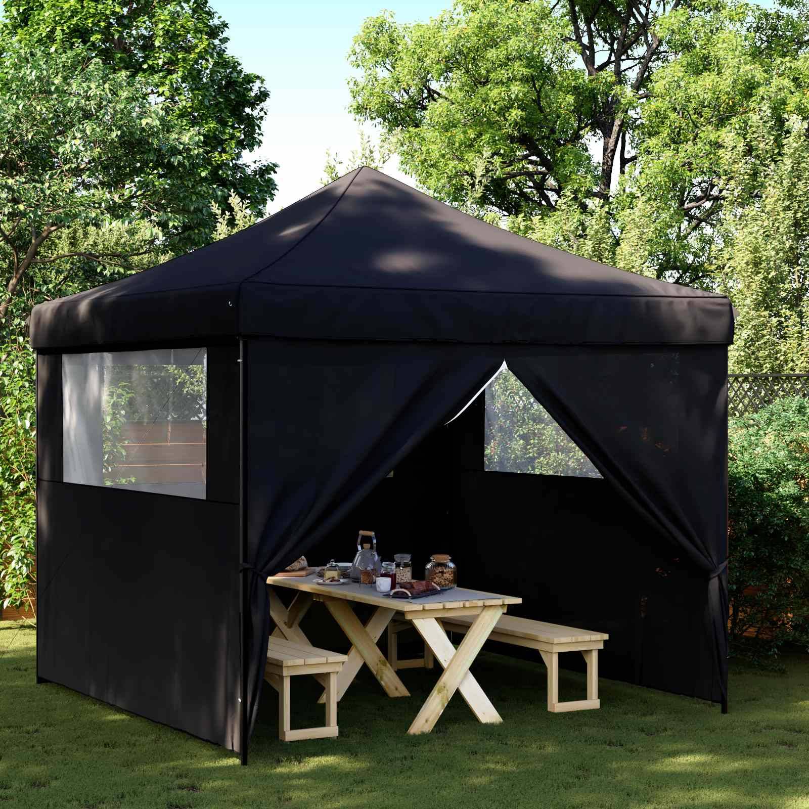 vidaXL Party-Zelt Schwarz 292 x 292 x 315 cm Oxford-Stoff