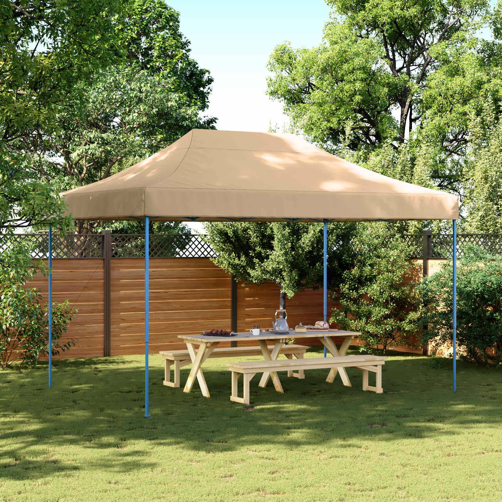 vidaXL Party-Zelt Beige 279 x 410 x 315 cm Oxford-Stoff