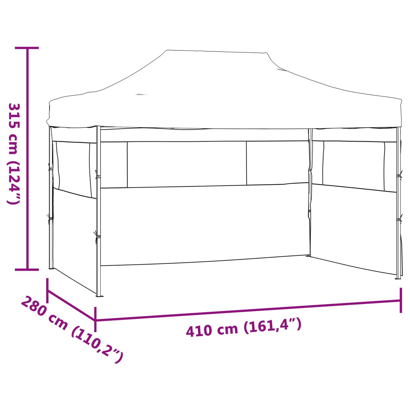 vidaXL Party-Zelt Blau 280 x 410 x 315 cm Oxford-Stoff