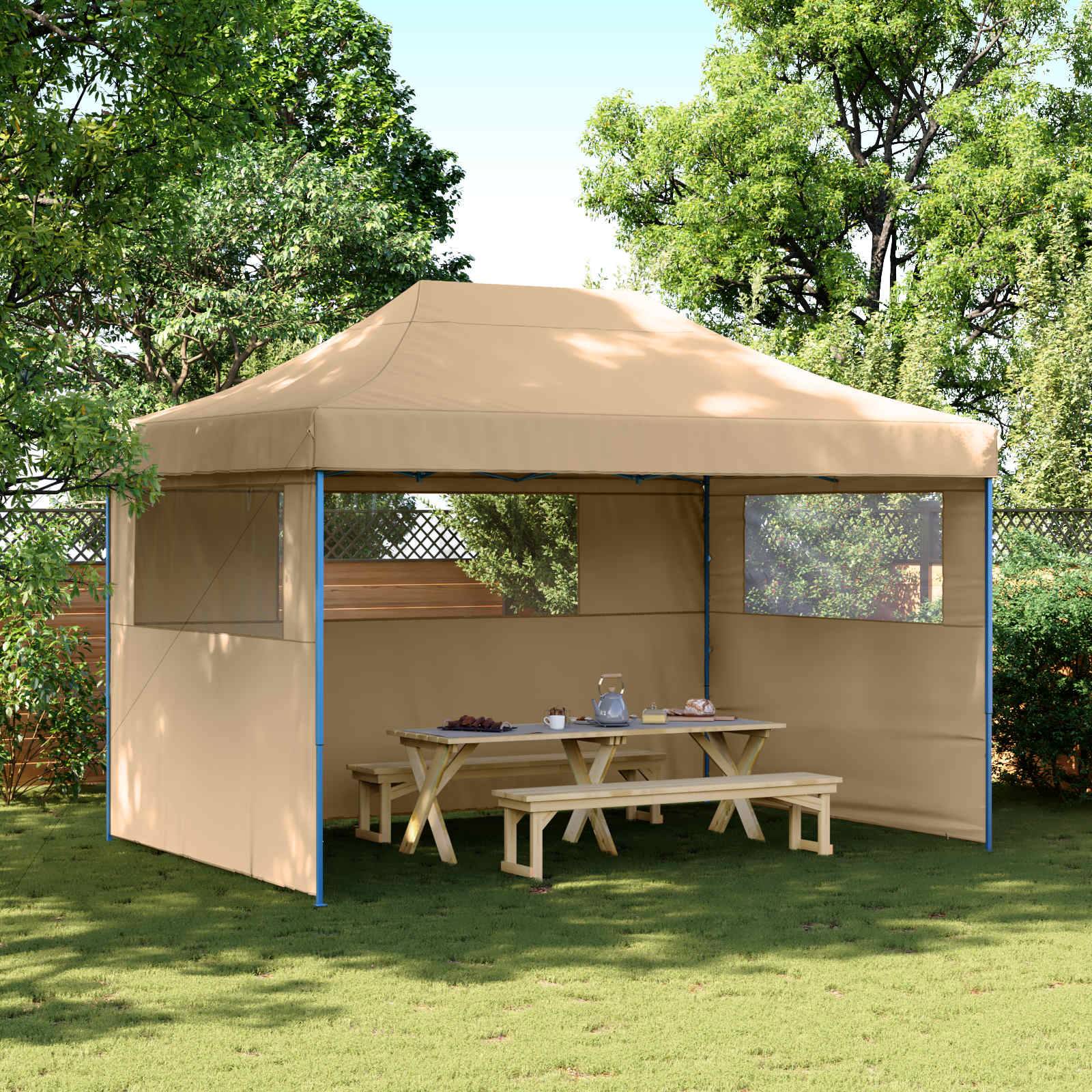 vidaXL Party-Zelt Beige 279 x 410 x 315 cm Oxford-Stoff