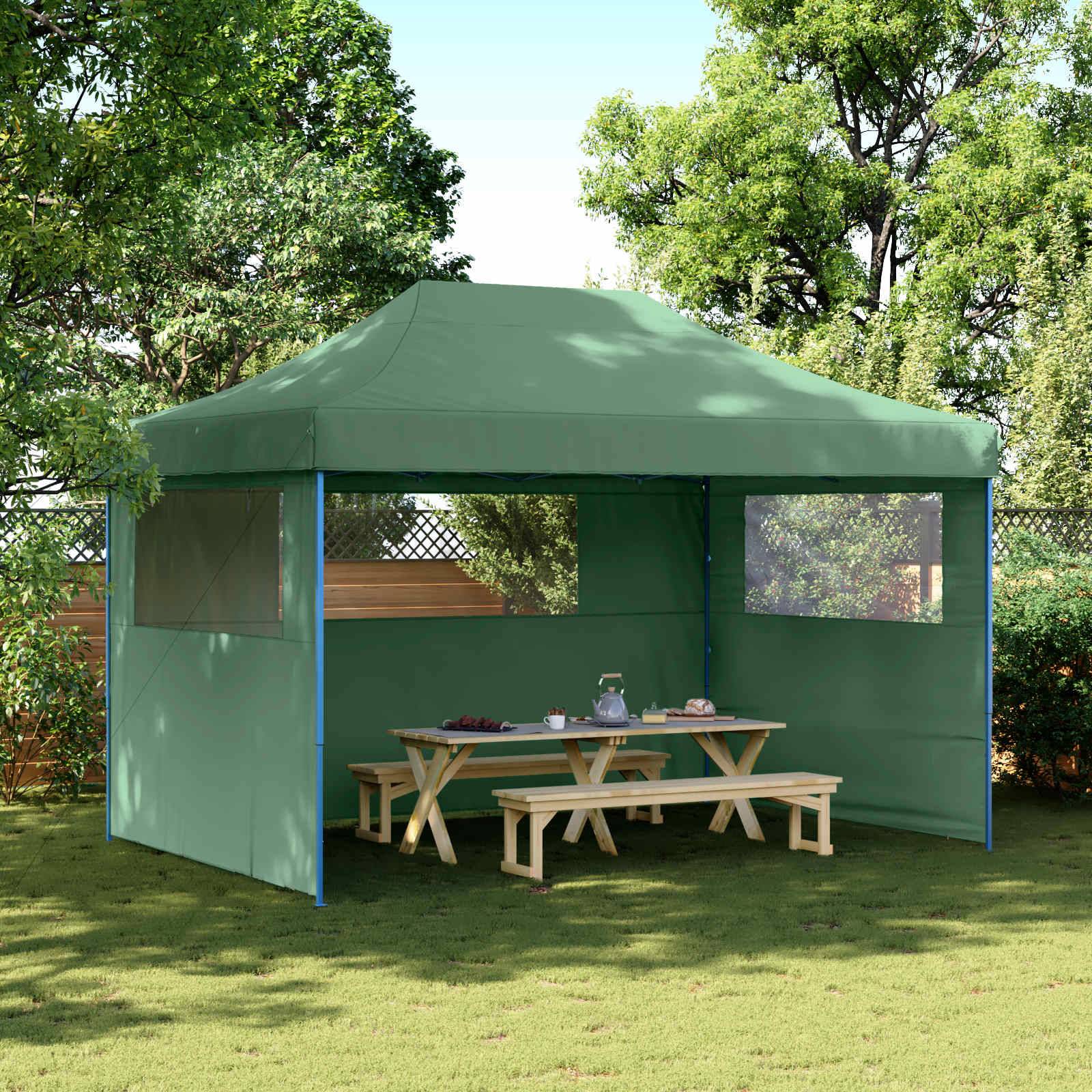 vidaXL Party-Zelt Grün 279 x 410 x 315 cm Oxford-Stoff
