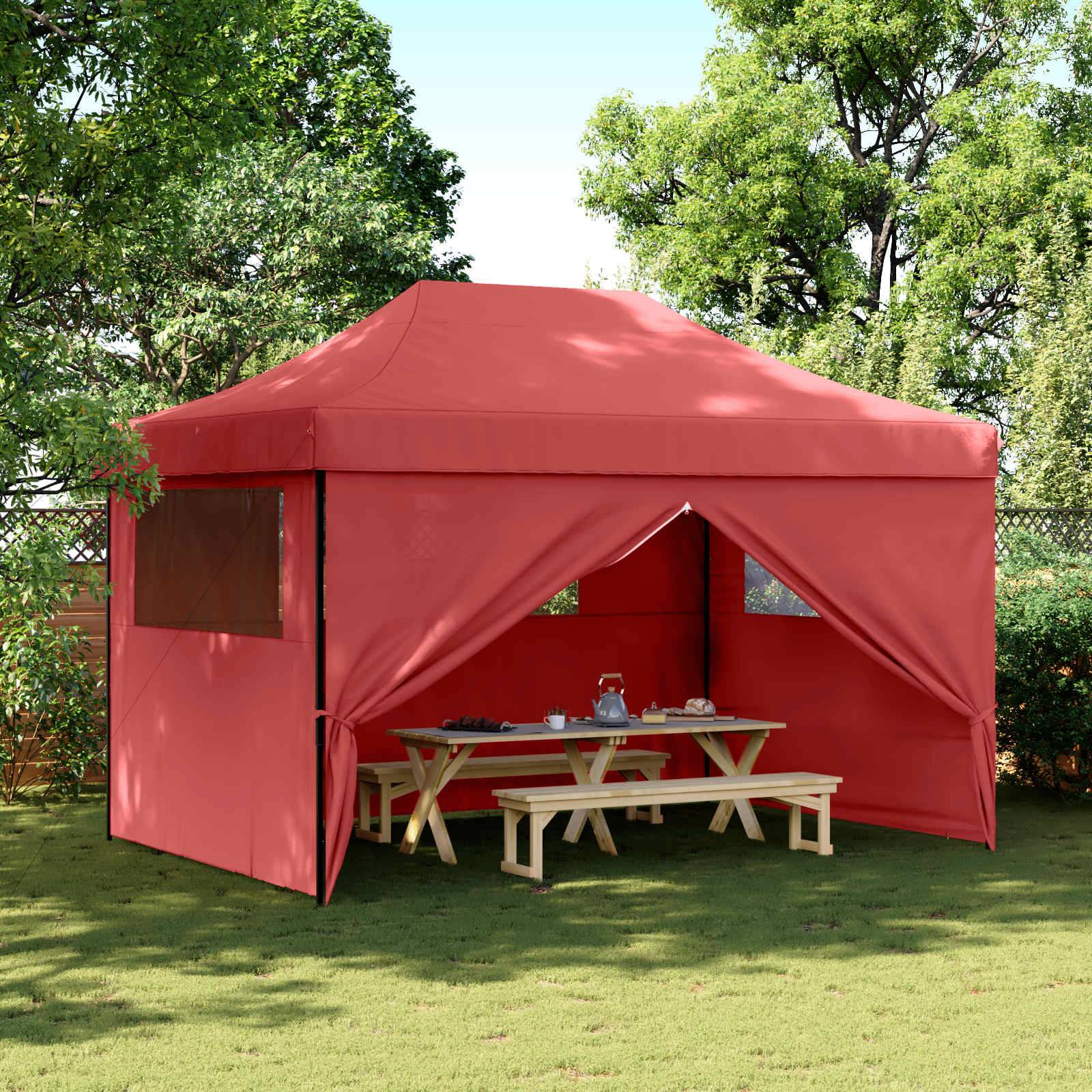 vidaXL Party-Zelt Bordeauxrot 279 x 410 x 315 cm Oxford-Stoff