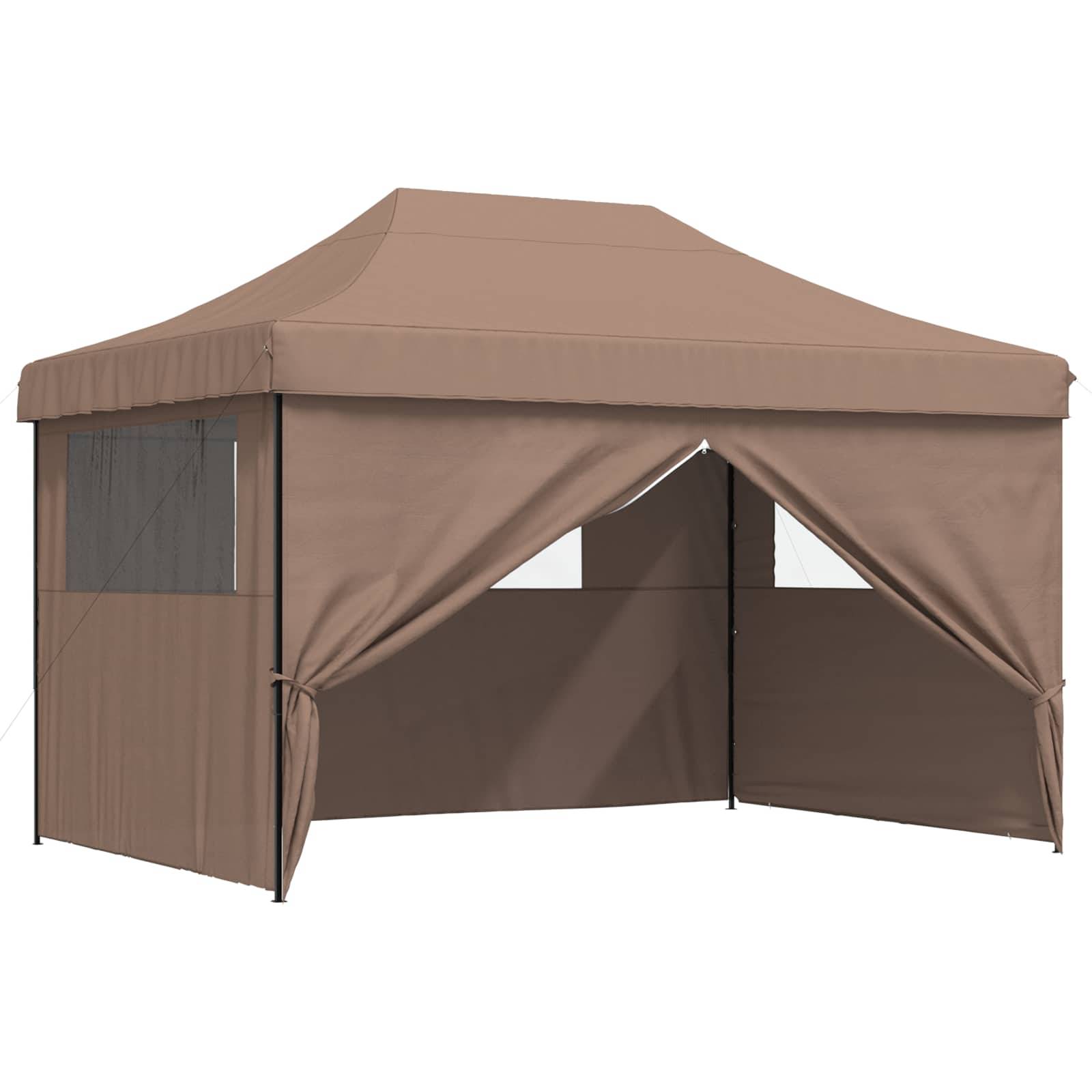 vidaXL Party-Zelt Braun 279 x 410 x 315 cm Oxford-Stoff