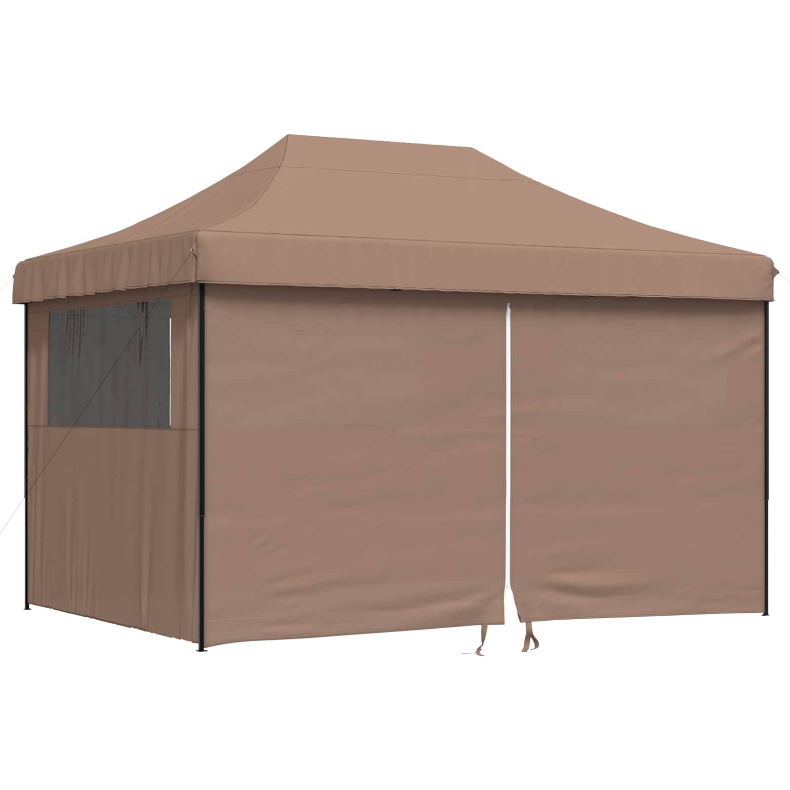 vidaXL Party-Zelt Braun 279 x 410 x 315 cm Oxford-Stoff