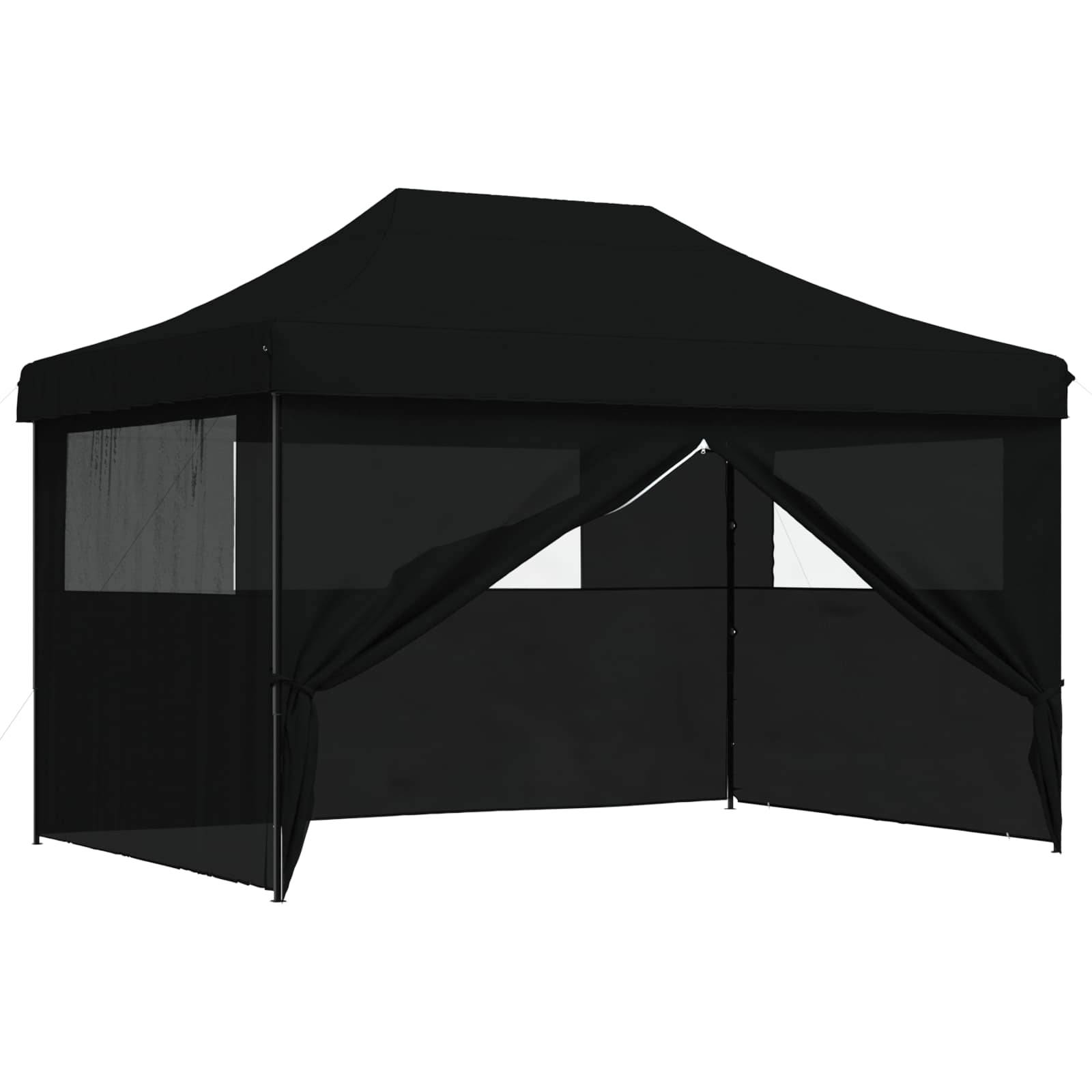 vidaXL Party-Zelt Schwarz 279 x 410 x 315 cm Oxford-Stoff