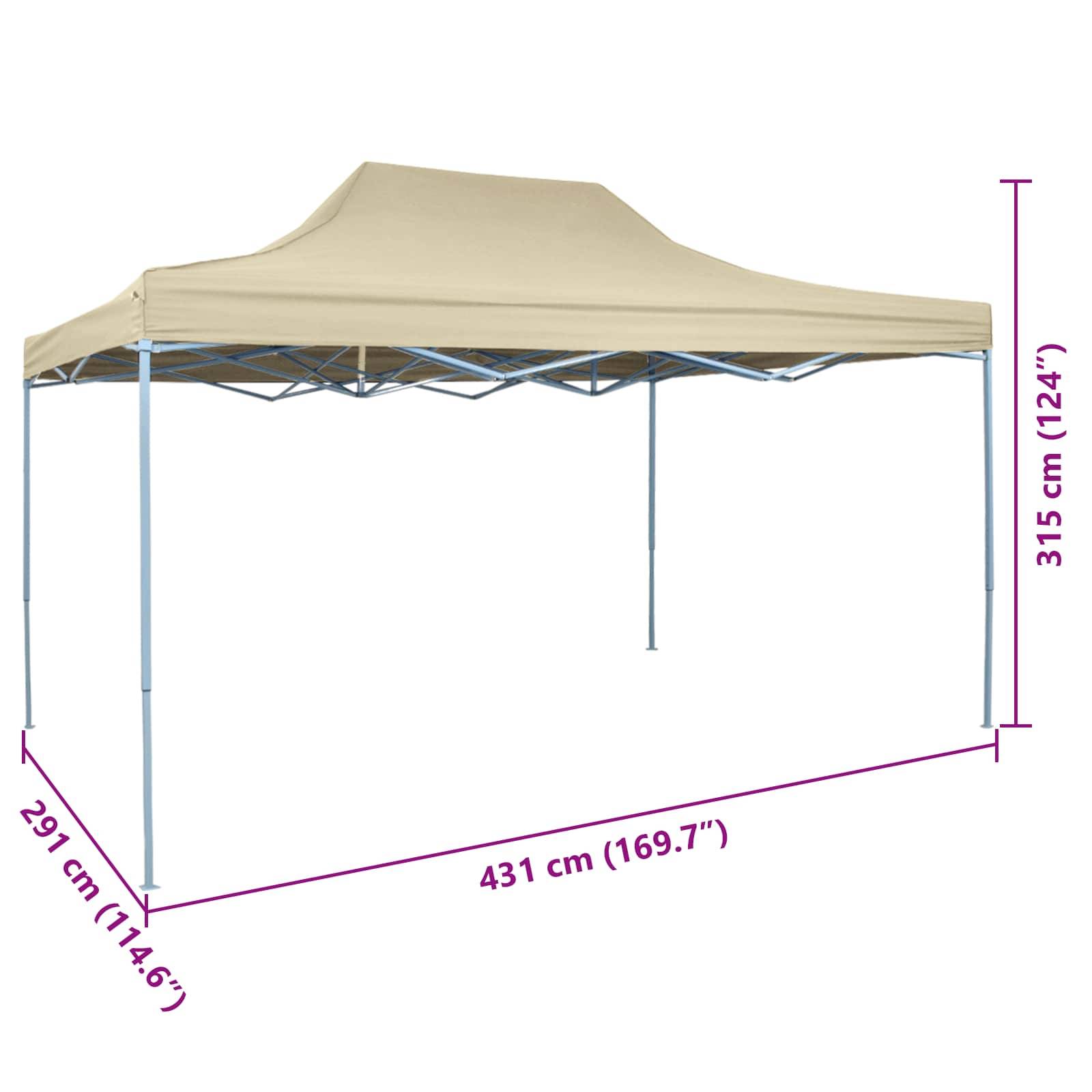 vidaXL Party-Zelt Creme 291 x 431 x 315 cm Oxford-Stoff
