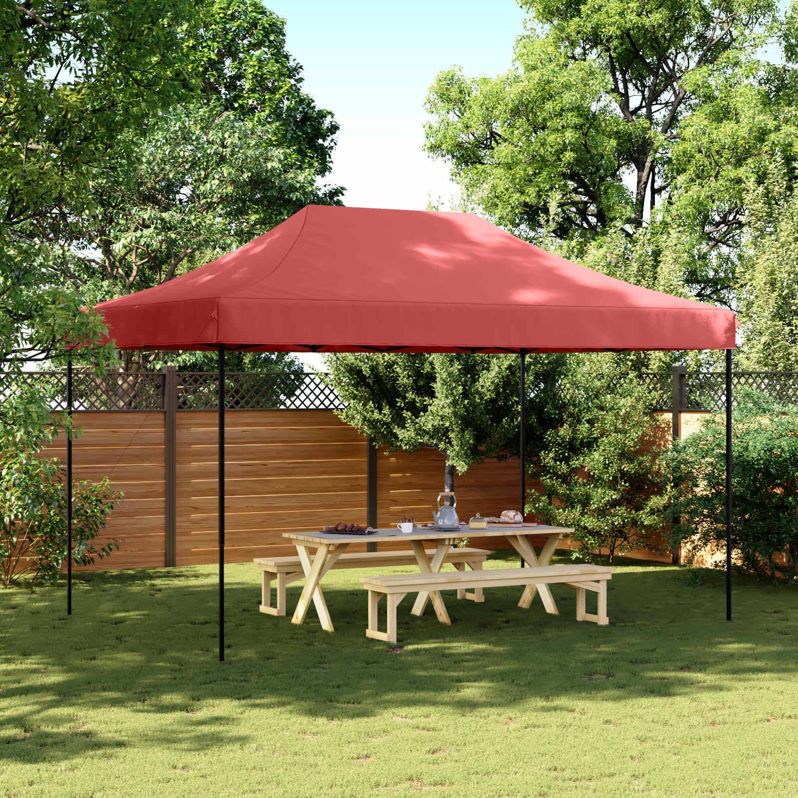 vidaXL Party-Zelt Bordeauxrot 292 x 440 x 315 cm Oxford-Stoff