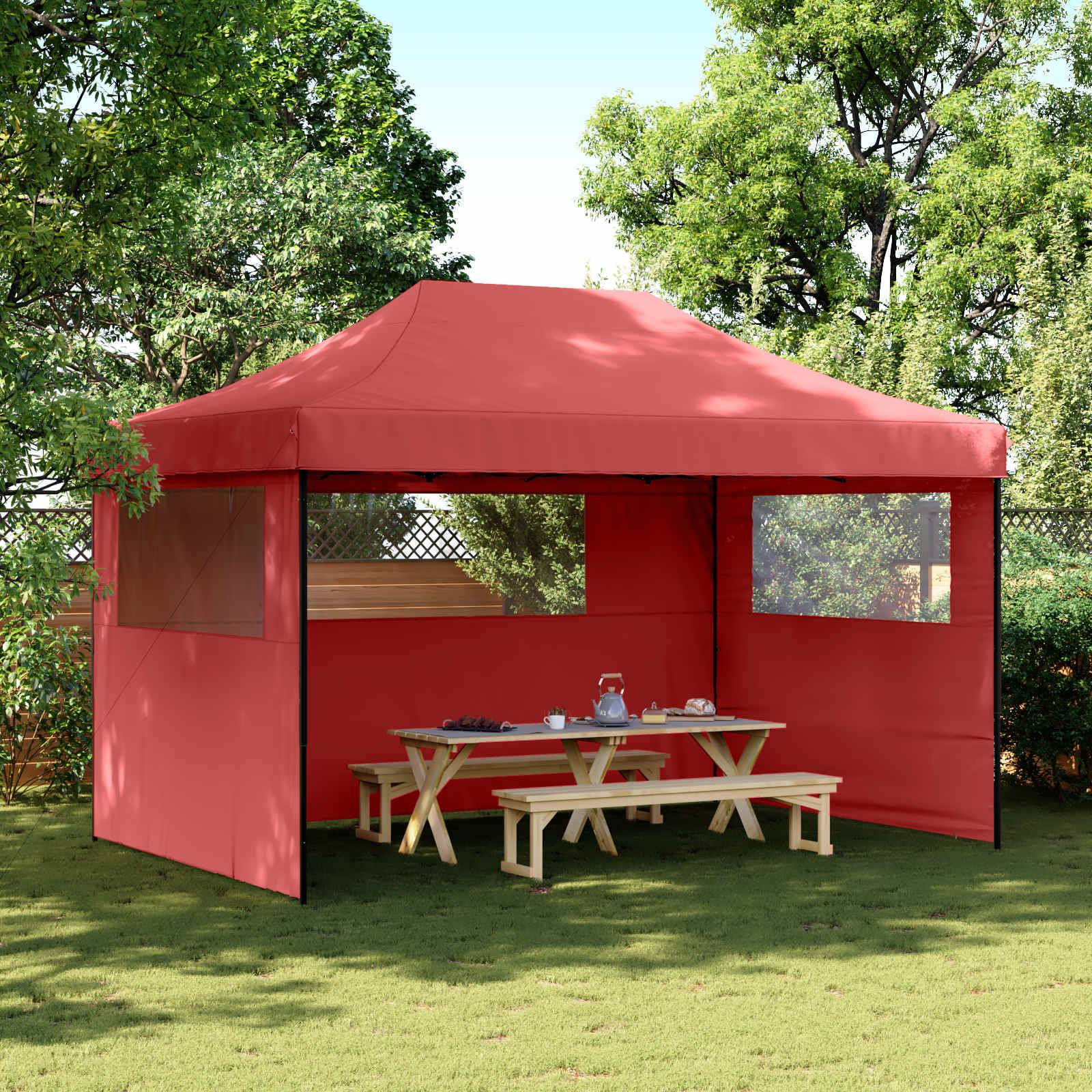 vidaXL Party-Zelt Bordeauxrot 292 x 440 x 315 cm Oxford-Stoff