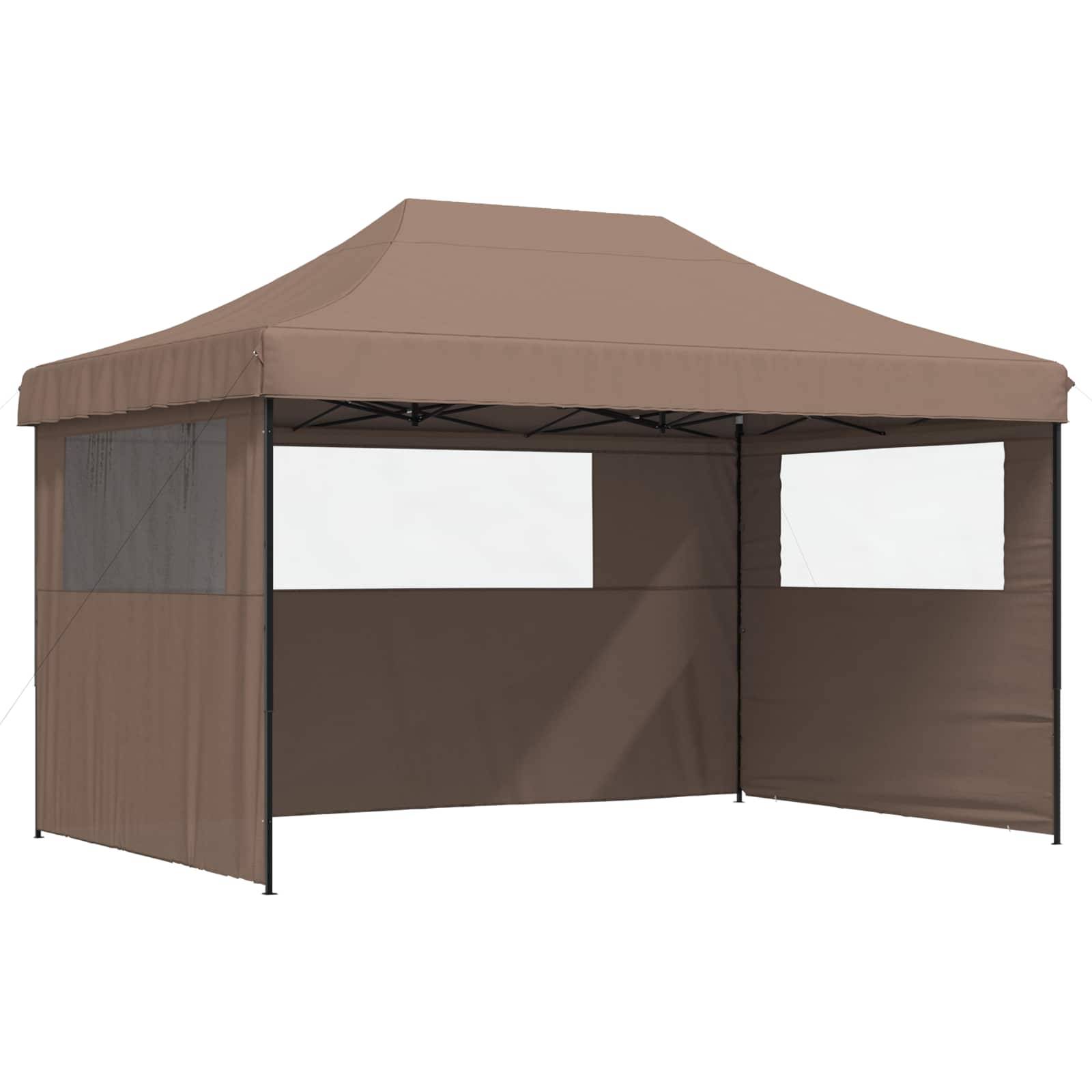 vidaXL Party-Zelt Braun 292 x 440 x 315 cm Oxford-Stoff