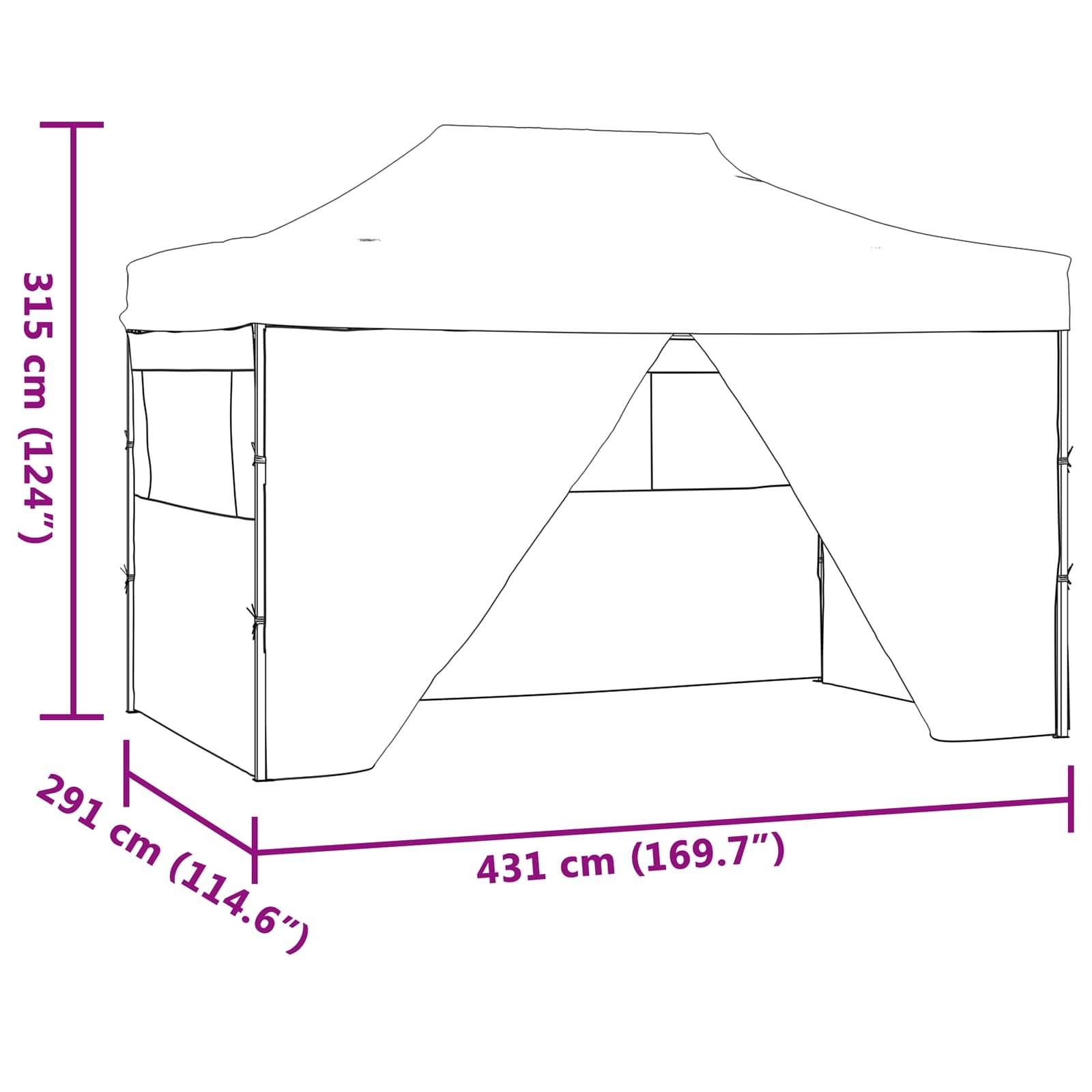 vidaXL Party-Zelt Blau 291 x 431 x 315 cm Oxford-Stoff