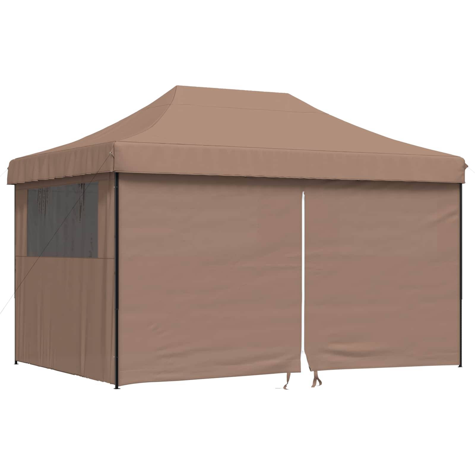 vidaXL Party-Zelt Braun 292 x 440 x 315 cm Oxford-Stoff