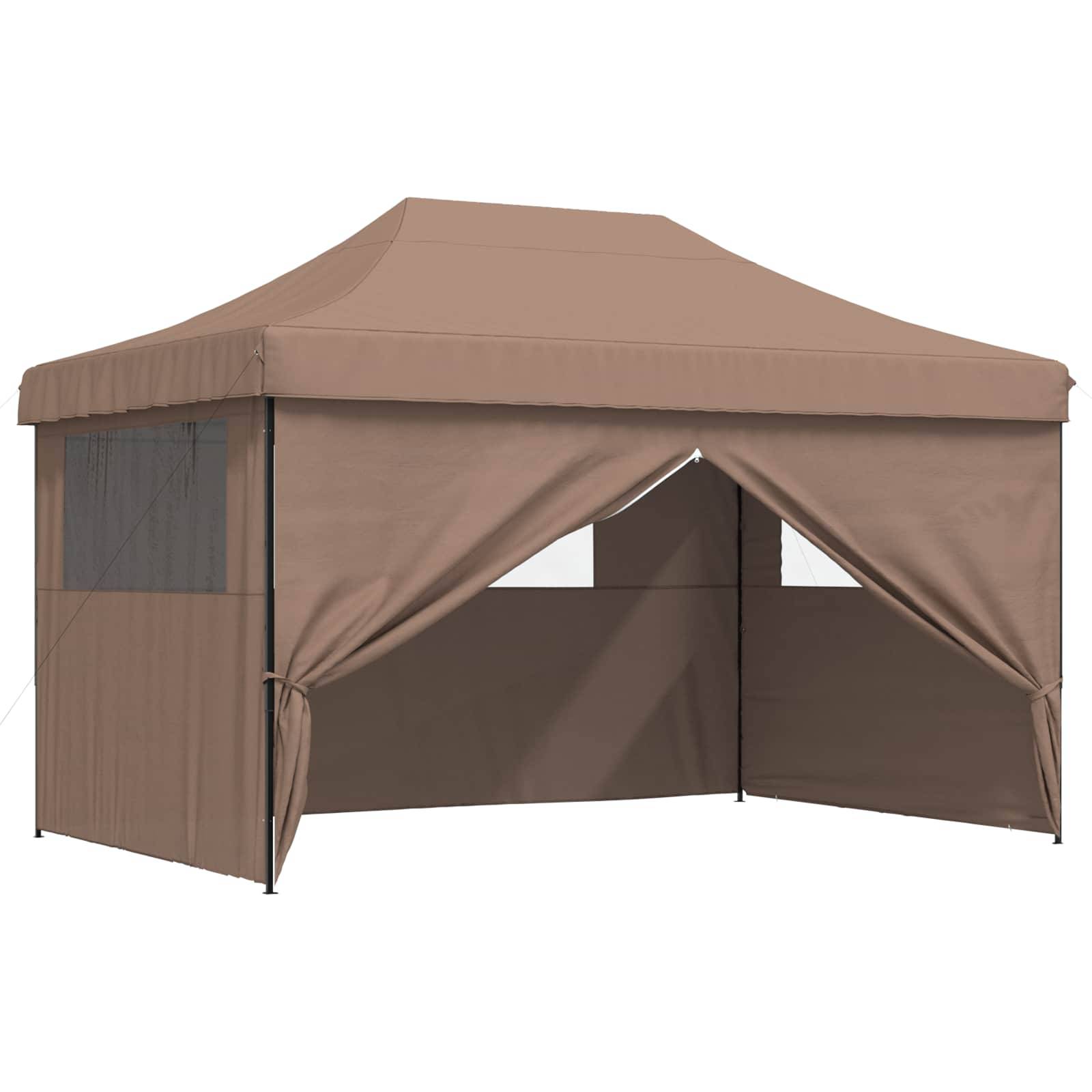 vidaXL Party-Zelt Braun 292 x 440 x 315 cm Oxford-Stoff
