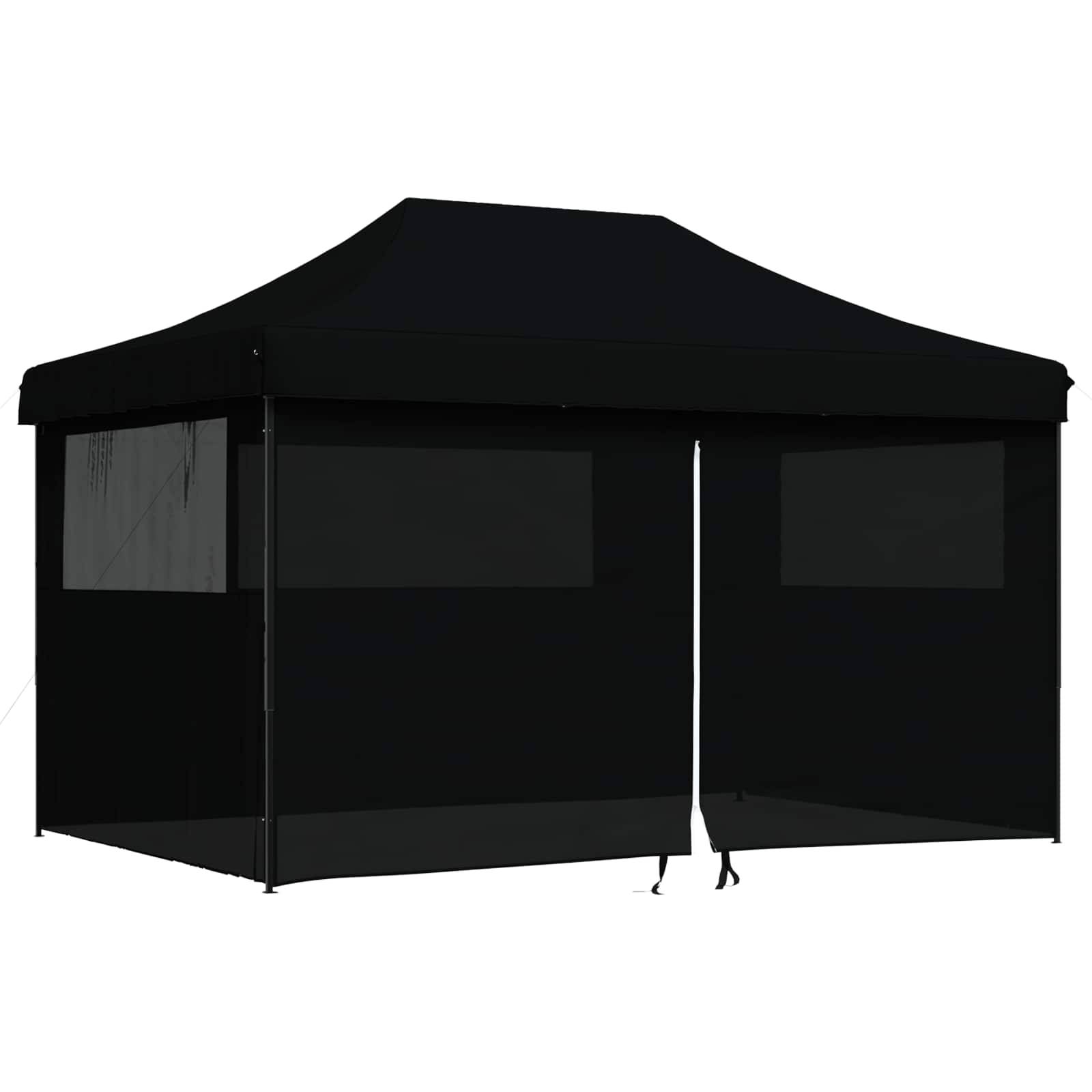 vidaXL Party-Zelt Schwarz 292 x 440 x 315 cm Oxford-Stoff