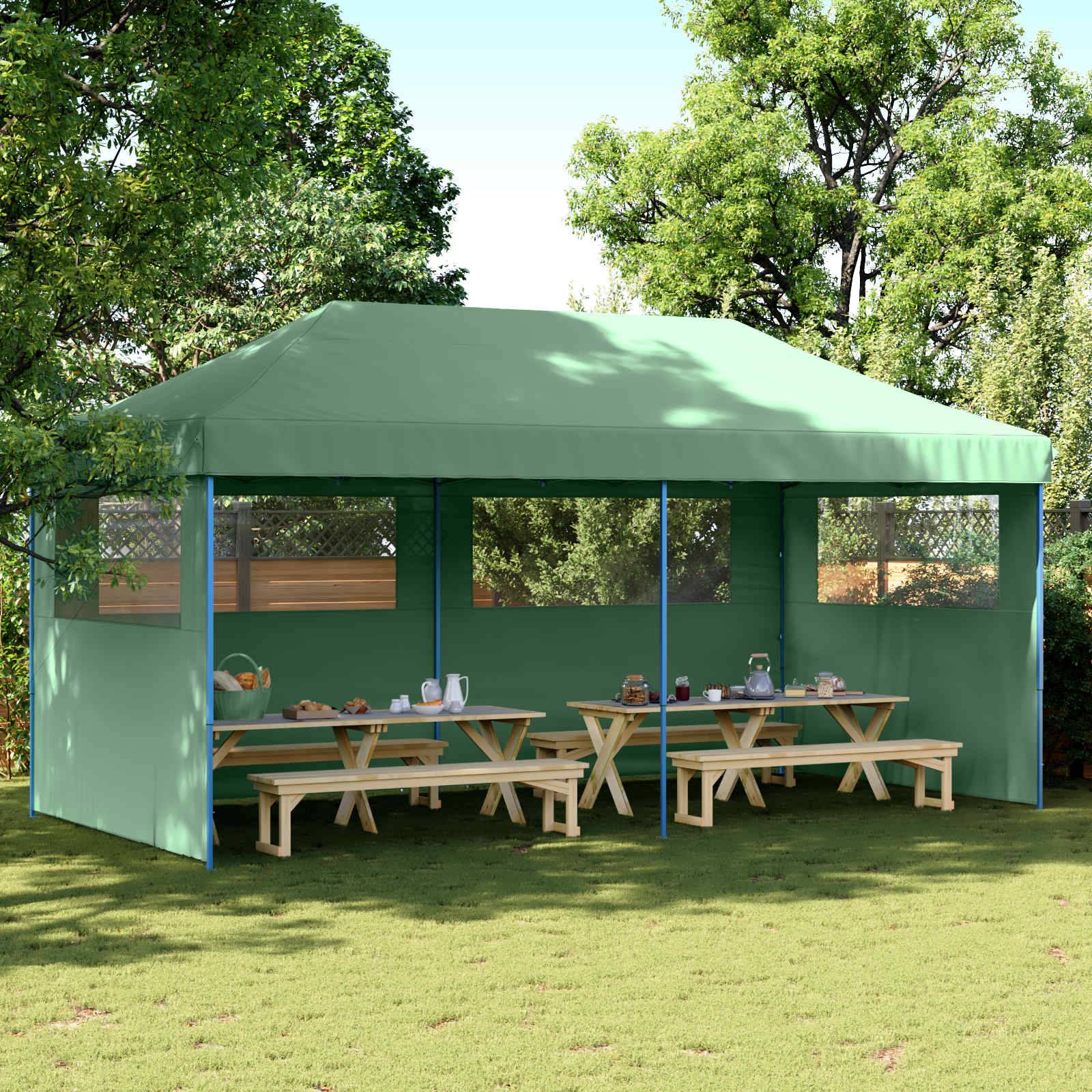 vidaXL Party-Zelt Grün 292 x 580 x 315 cm Oxford-Stoff