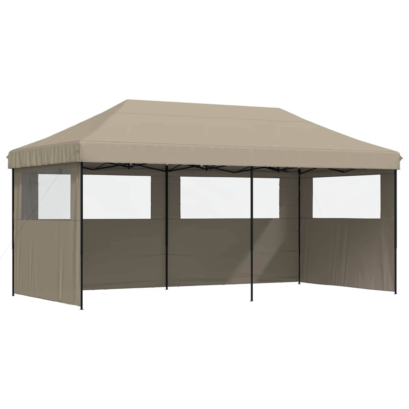 vidaXL Party-Zelt Taupe 292 x 580 x 315 cm Oxford-Stoff