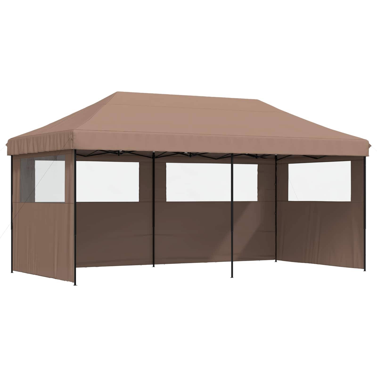 vidaXL Party-Zelt Braun 292 x 580 x 315 cm Oxford-Stoff