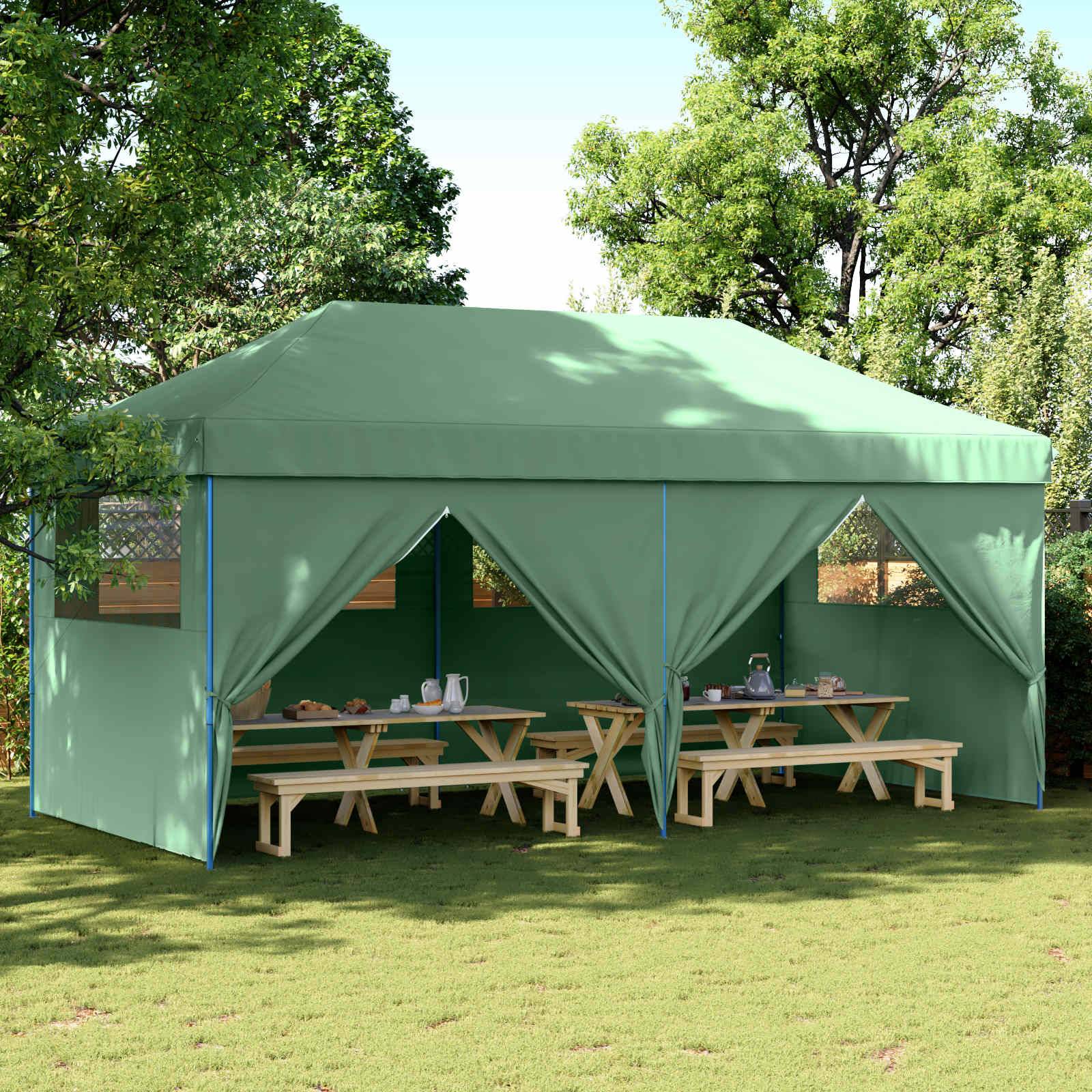 vidaXL Party-Zelt Grün 292 x 580 x 315 cm Oxford-Stoff