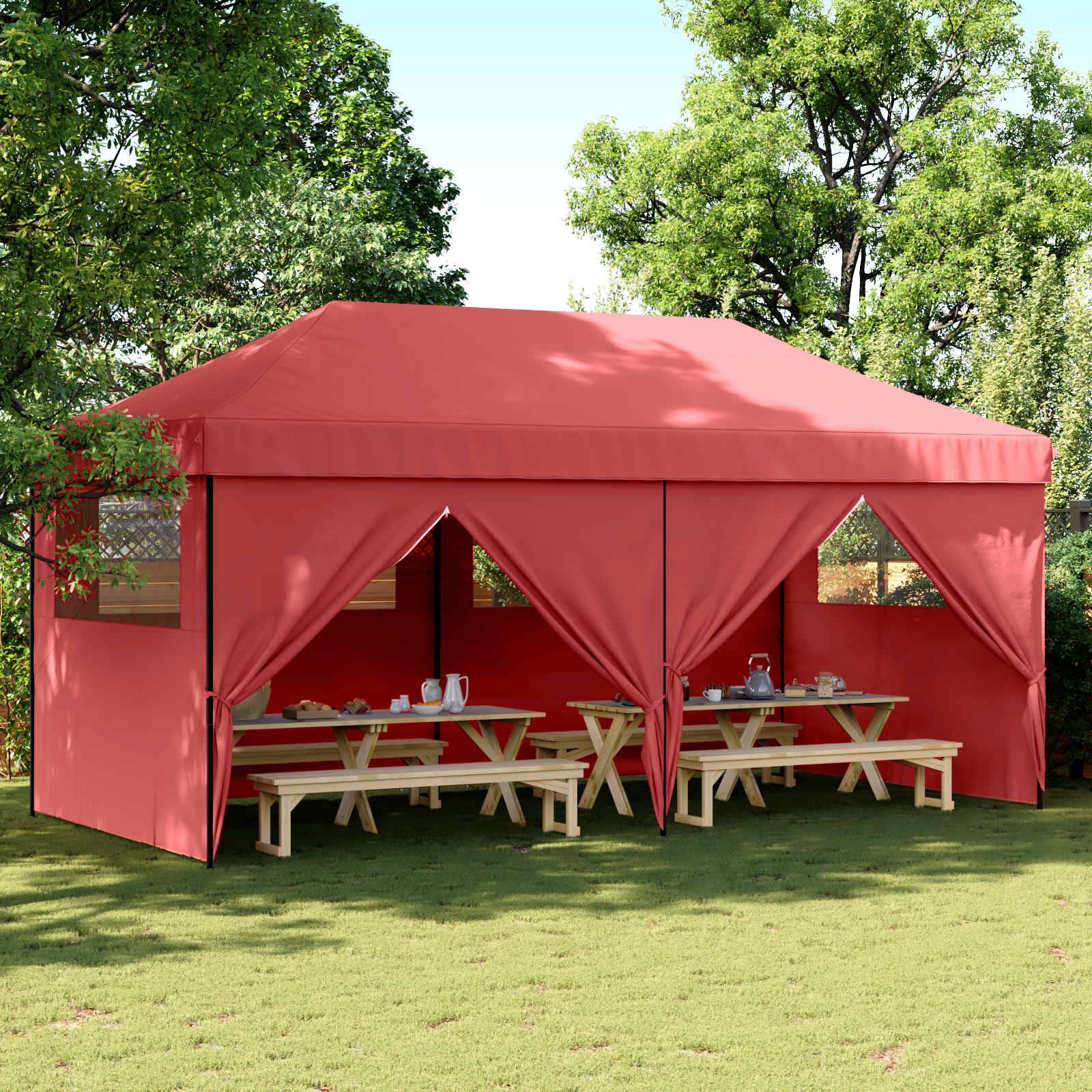 vidaXL Party-Zelt Bordeauxrot 292 x 580 x 315 cm Oxford-Stoff