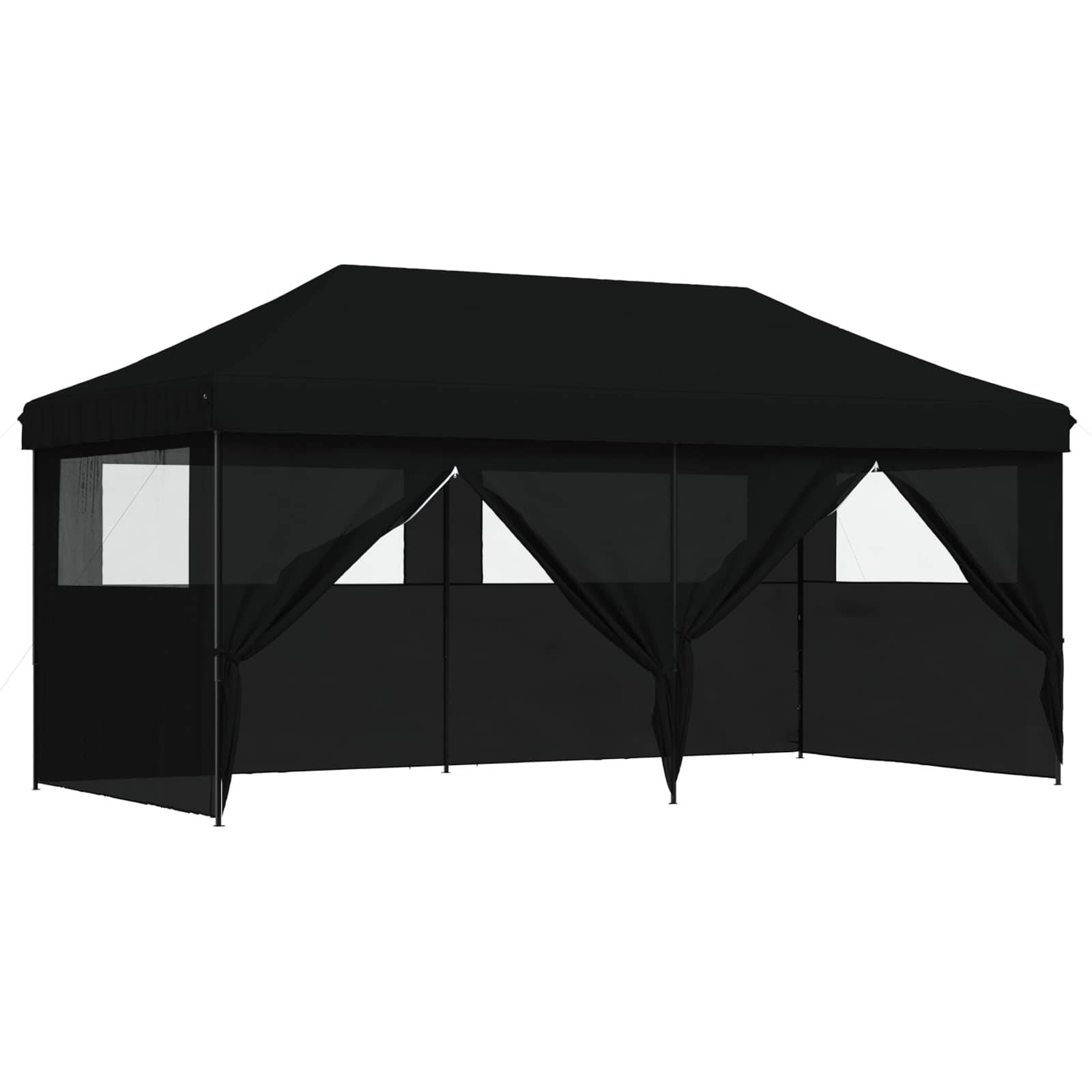 vidaXL Party-Zelt Schwarz 292 x 580 x 315 cm Oxford-Stoff