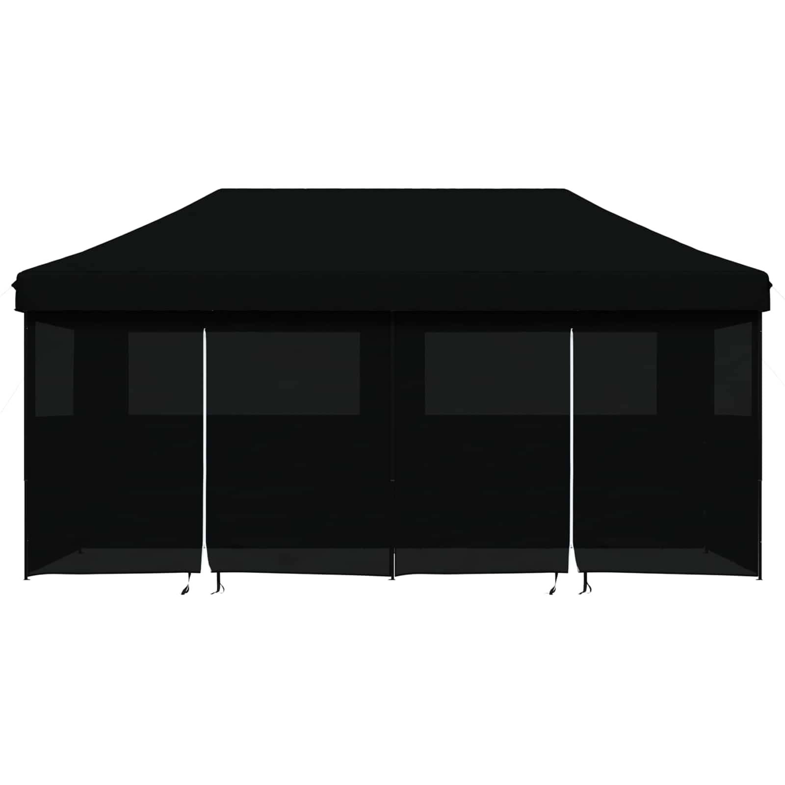 vidaXL Party-Zelt Schwarz 292 x 580 x 315 cm Oxford-Stoff