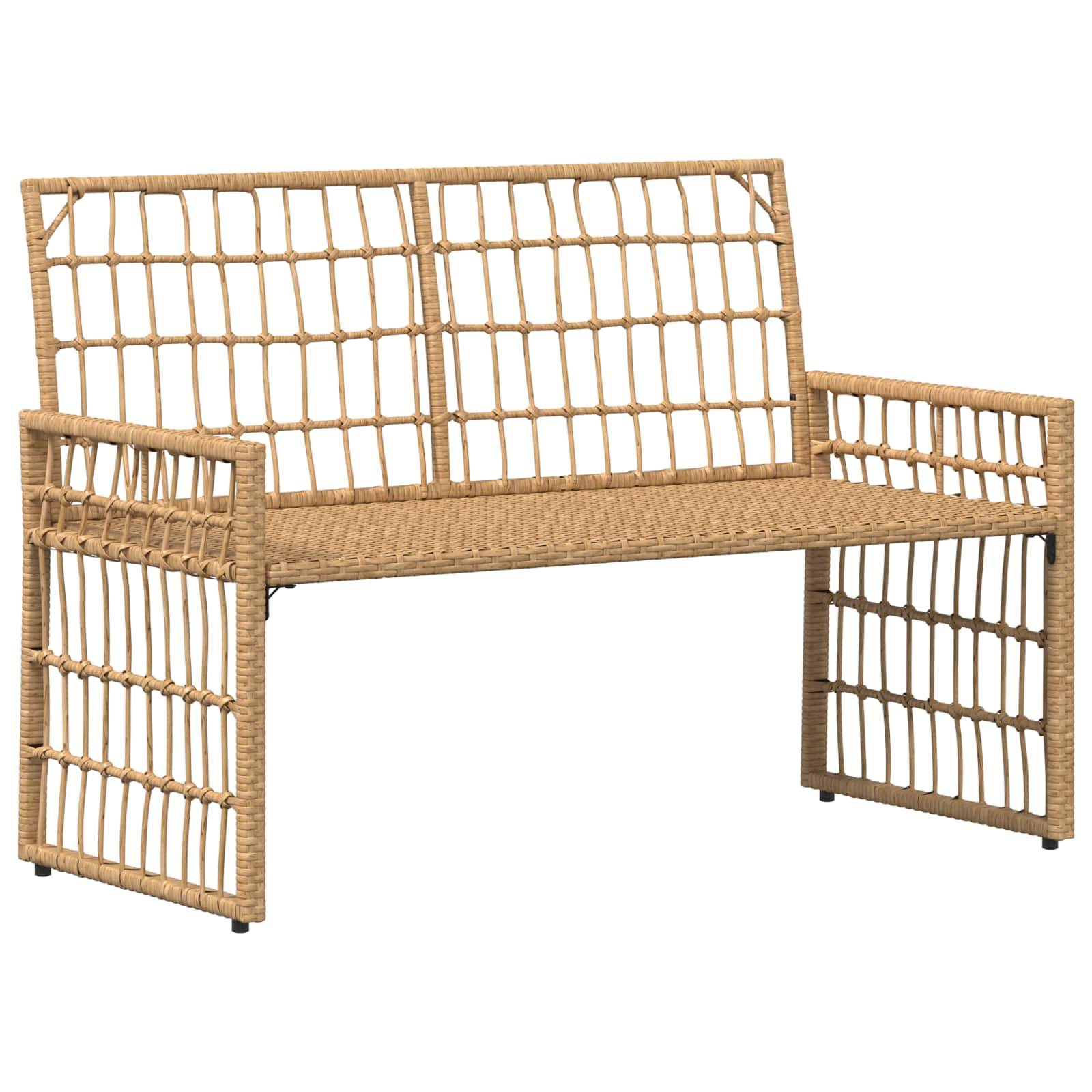 vidaXL Bank Outdoor Uni Natur und Creme 116 x 55 x 82 cm