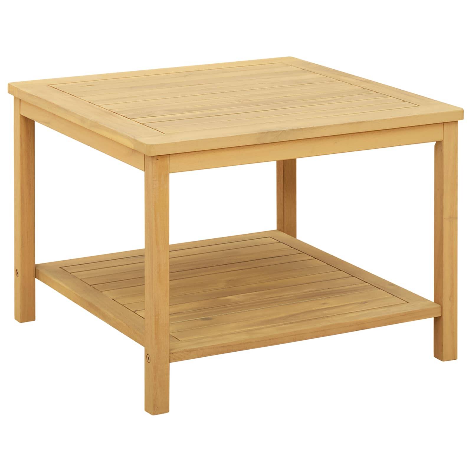 vidaXL Beistelltisch Öl-Natur 60 x 60 x 45 cm Massivholz Akazie