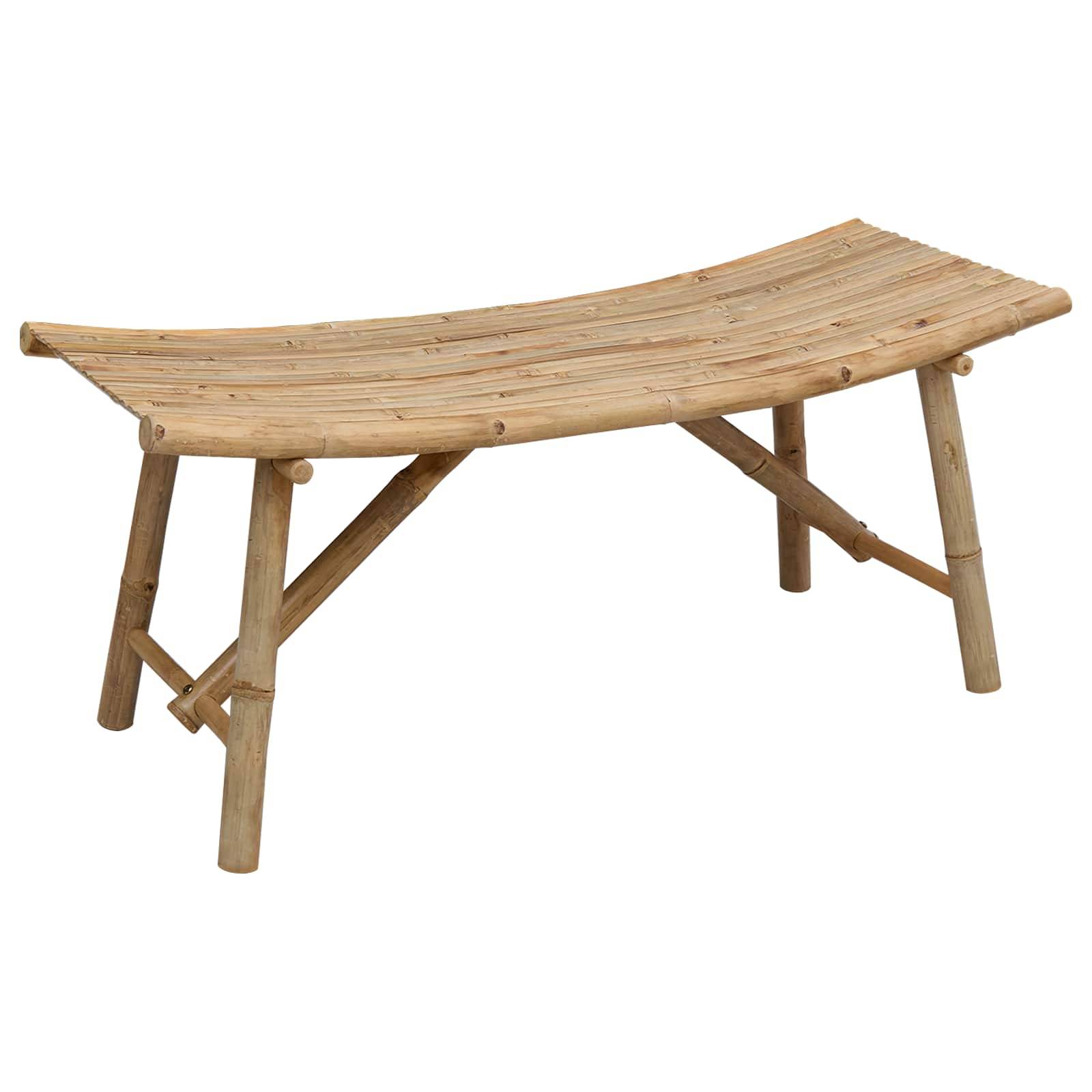 vidaXL Gartenbank Natur 110 x 45 x 50 cm Bambus