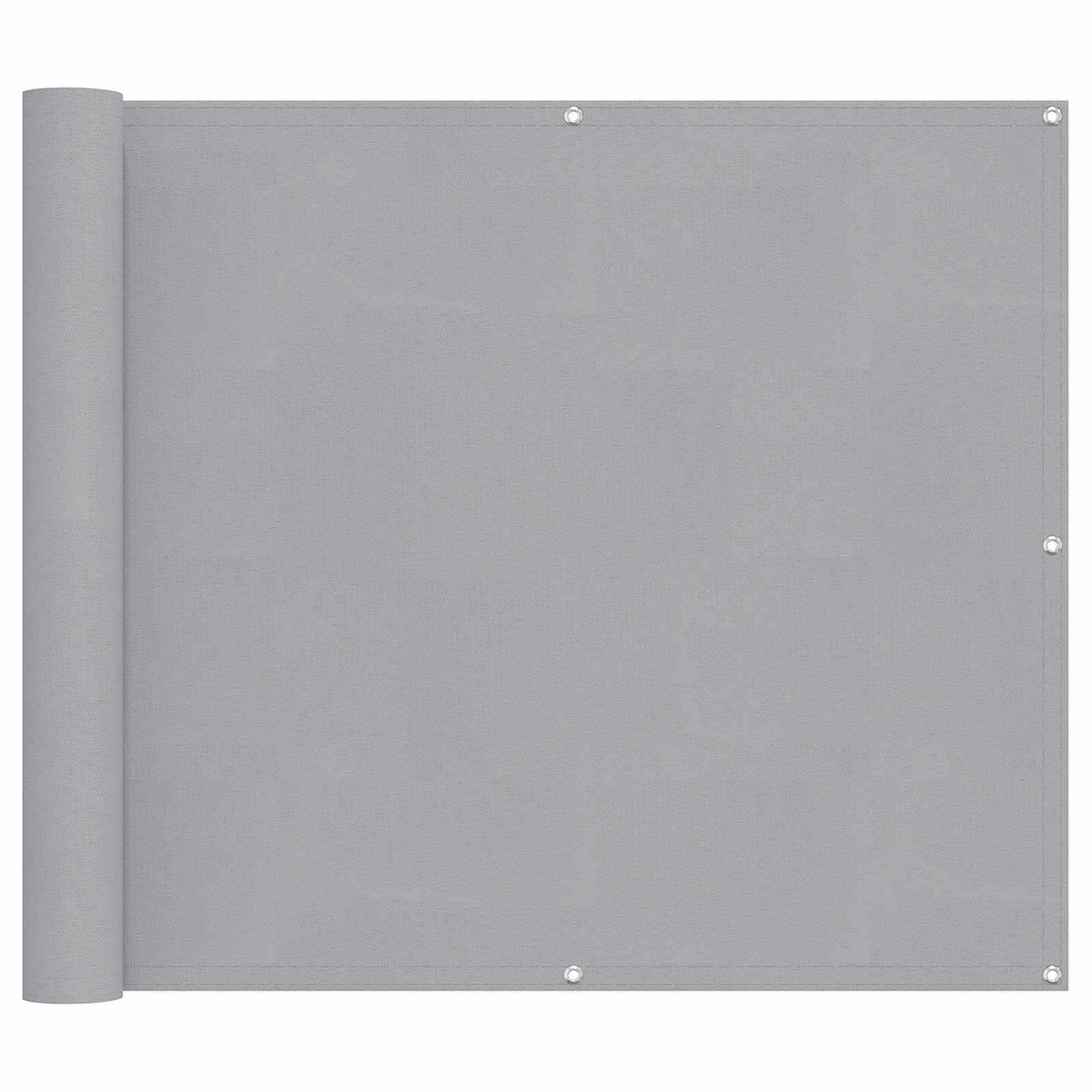 vidaXL Balkonsichtschutz Hellgrau 100 x 800 cm Oxford-Stoff